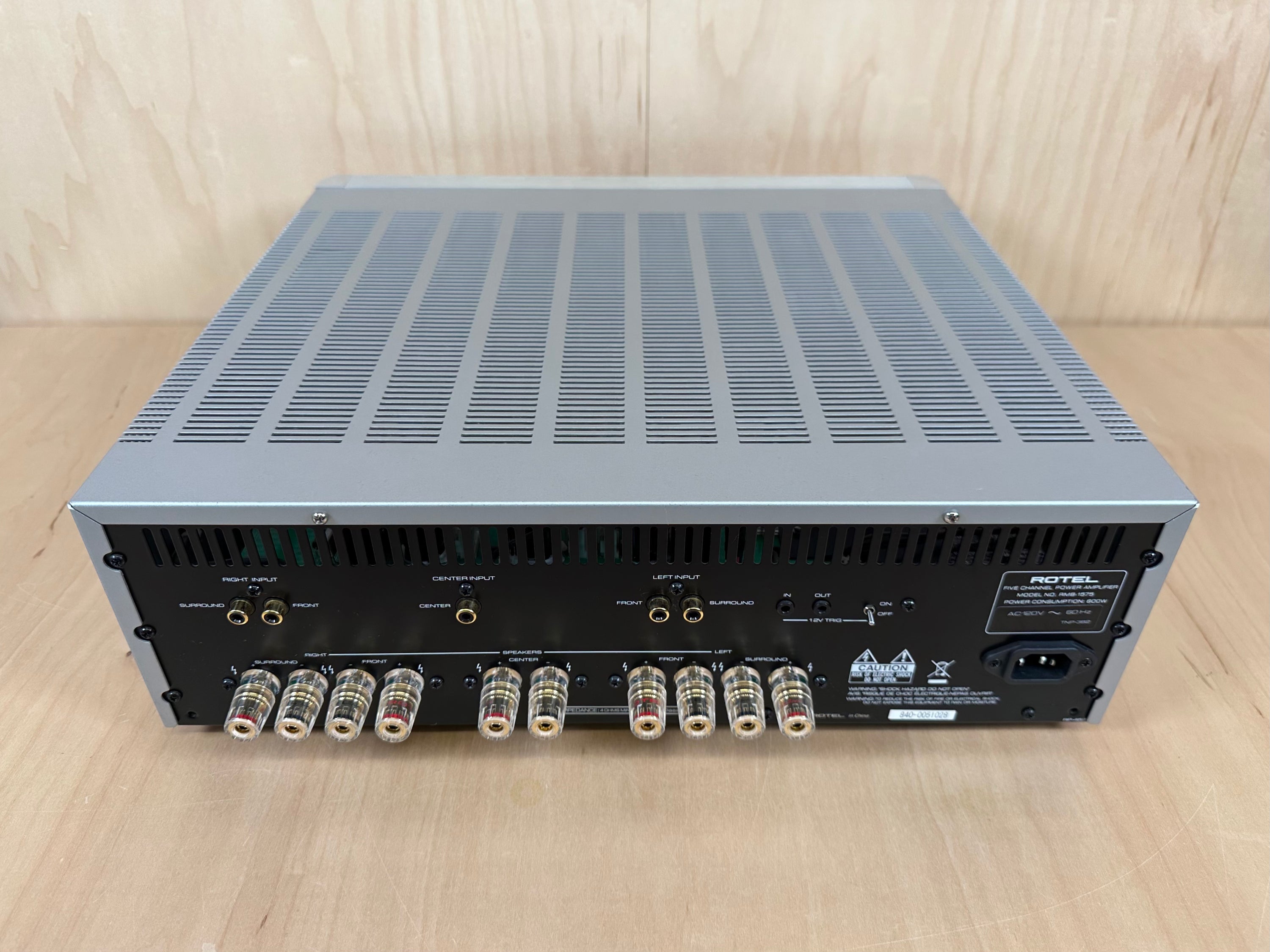 Rotel RMB 1575 Five Channel Amplifier in Silver w/Original Box