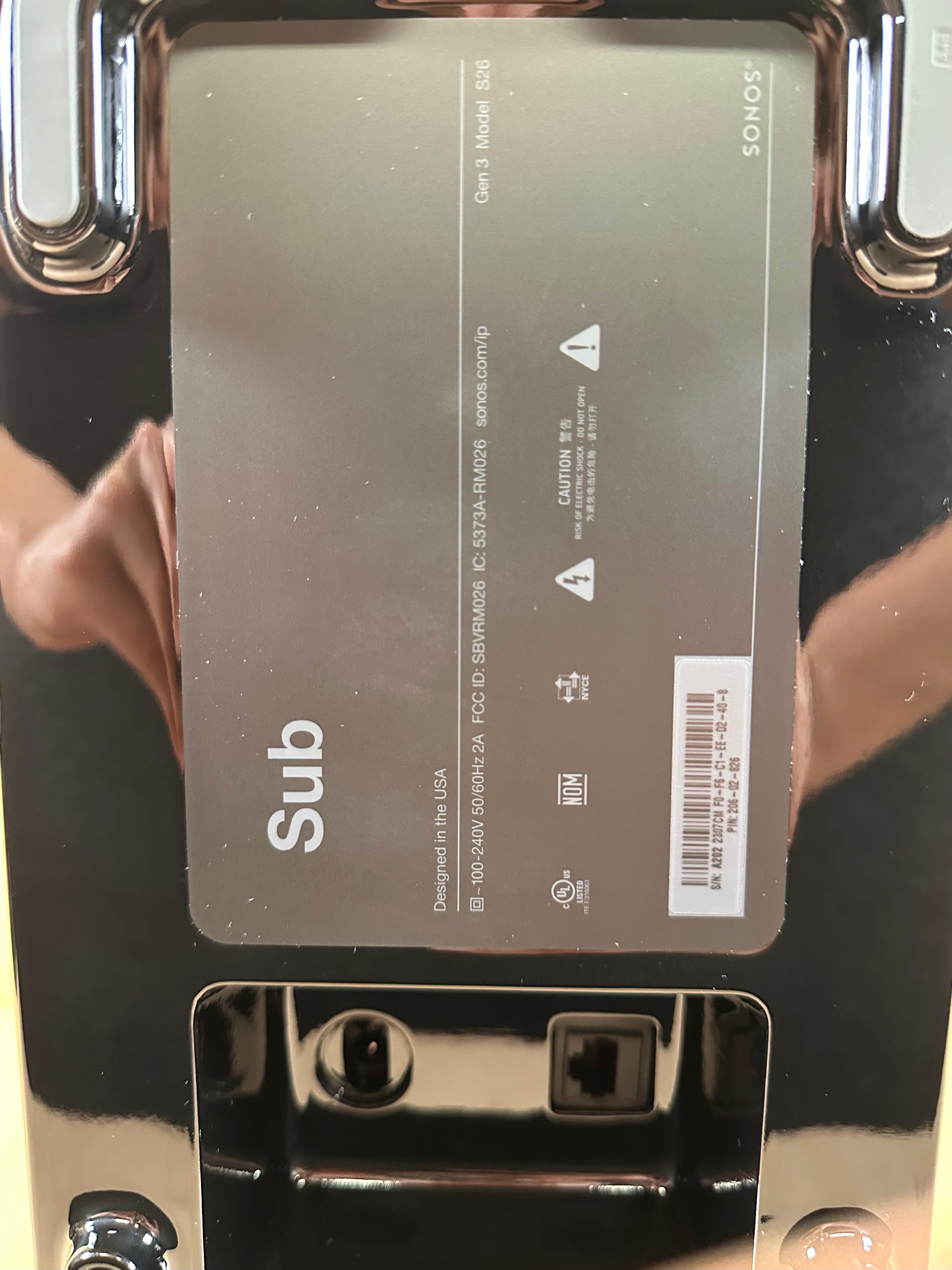 Sonos Wireless Subwoofer Gen 3 Model S26