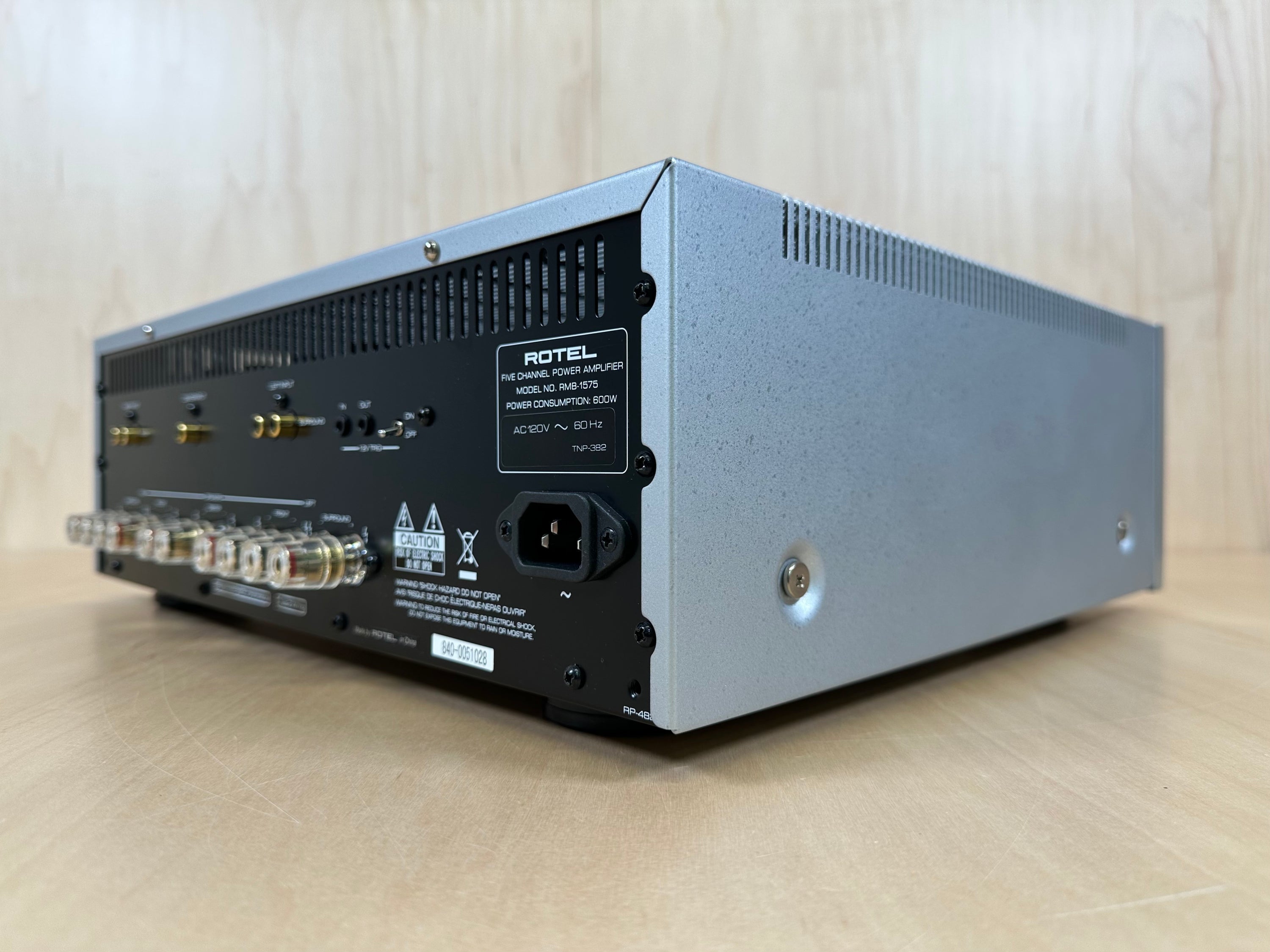 Rotel RMB 1575 Five Channel Amplifier in Silver w/Original Box