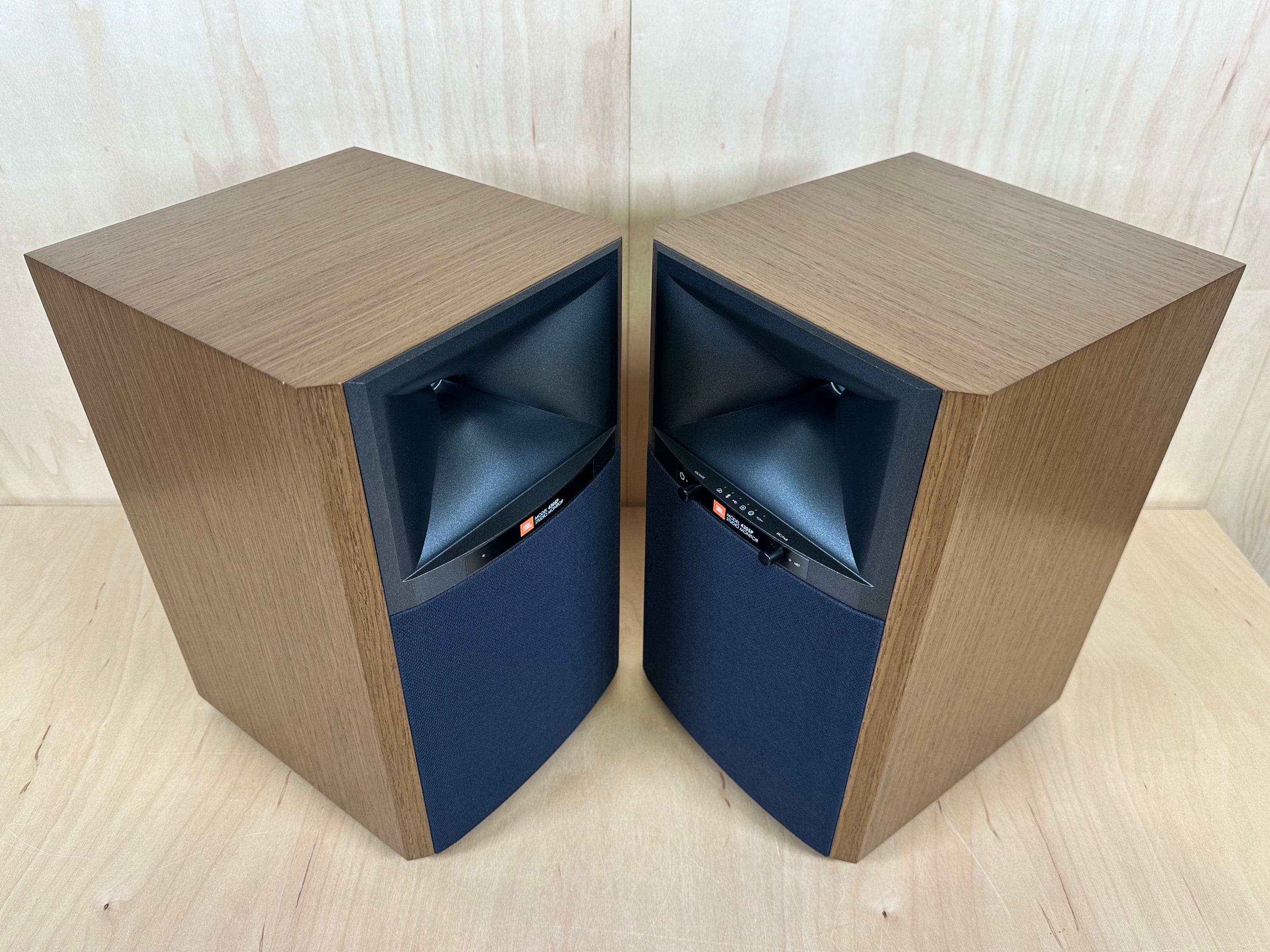 JBL 4305P Studio Monitors w/ Natural Walnut Finish