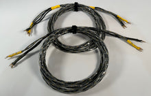 Load image into Gallery viewer, XLO/VDO Speaker Cables ER-11 Black/Gray/Yellow Jacket 10&#39; Pair Spade To Spade