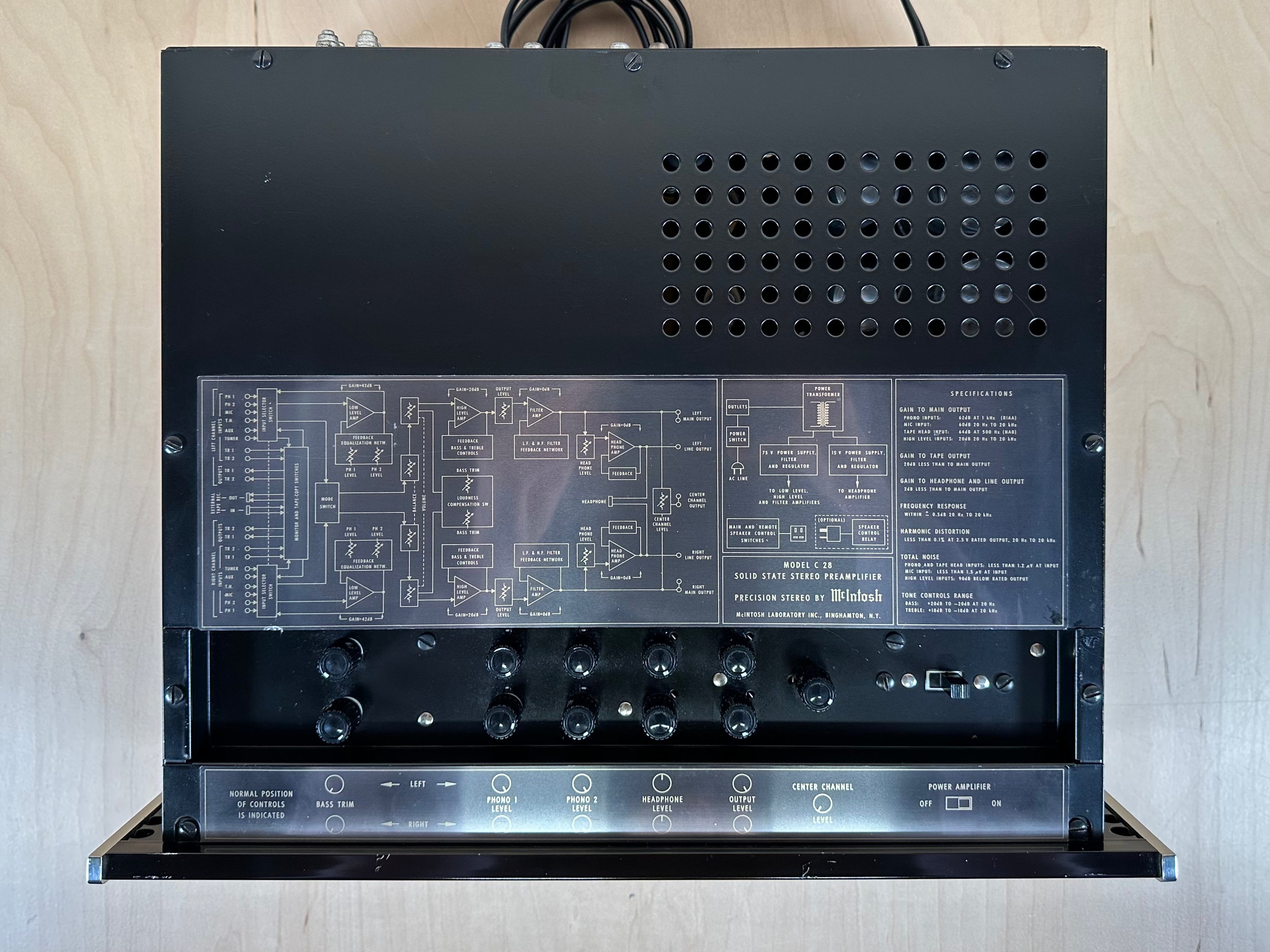 Mcintosh C28 Preamplifier Serviced w/New Factory Box