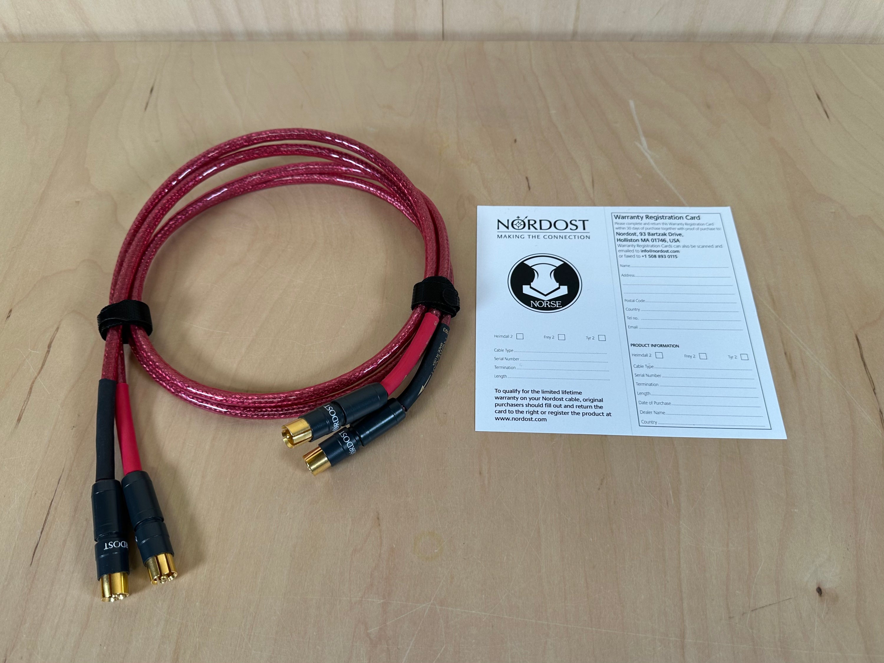 Nordost Heimdall 2 RCA Interconnects 1 meter pair