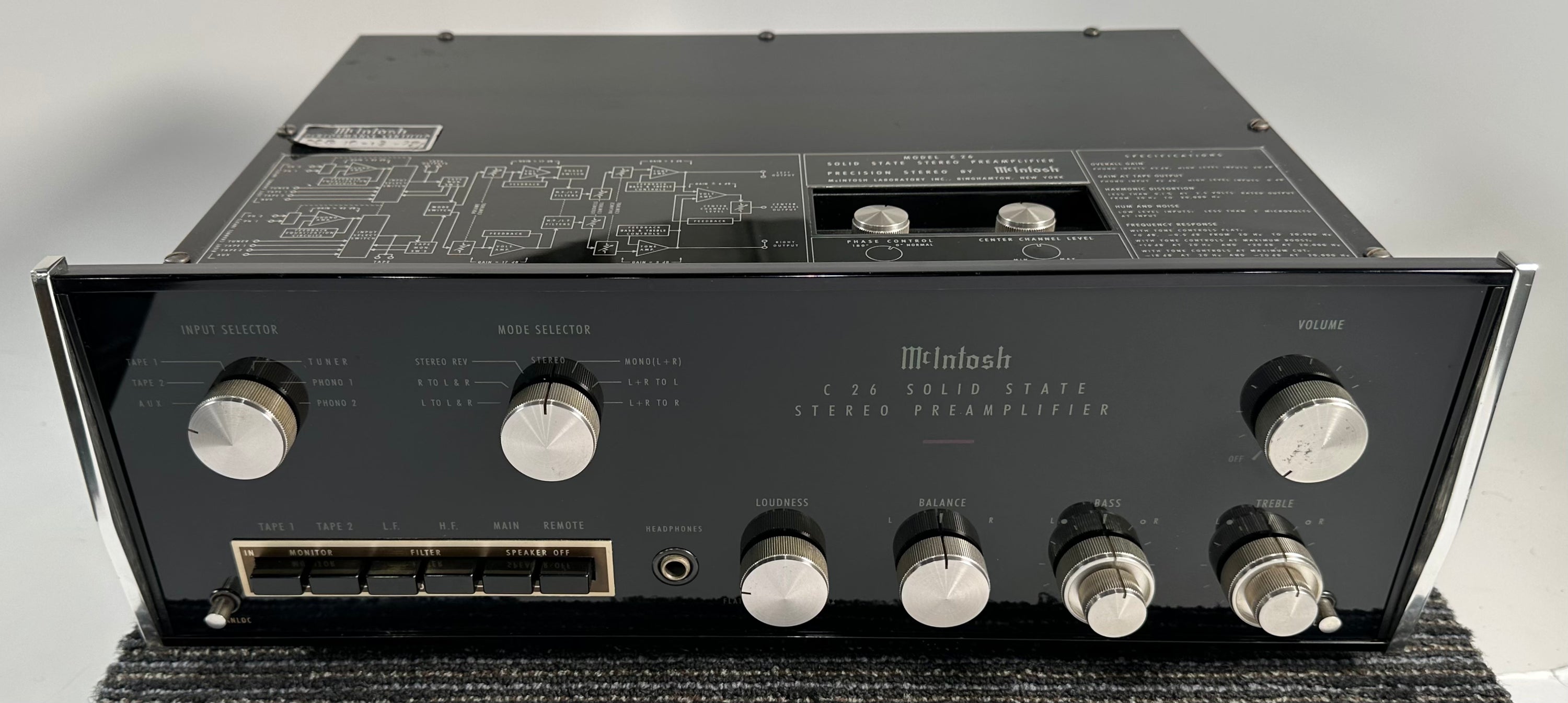 Mcintosh C26 Solid State Preamplifier Serviced