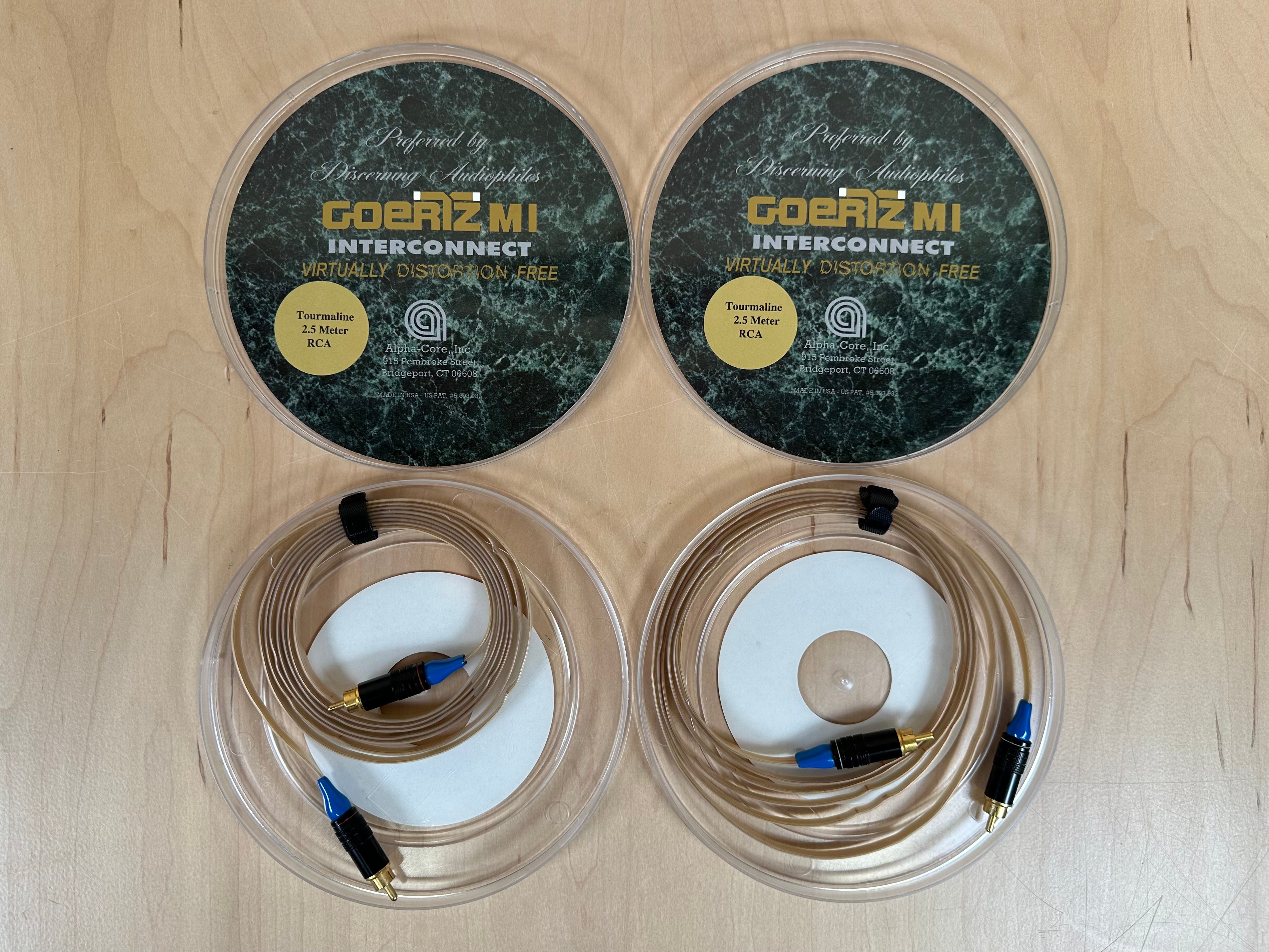 Alpha Core Goertz  Tourmaline 2.5 Meter RCA Interconnects  			