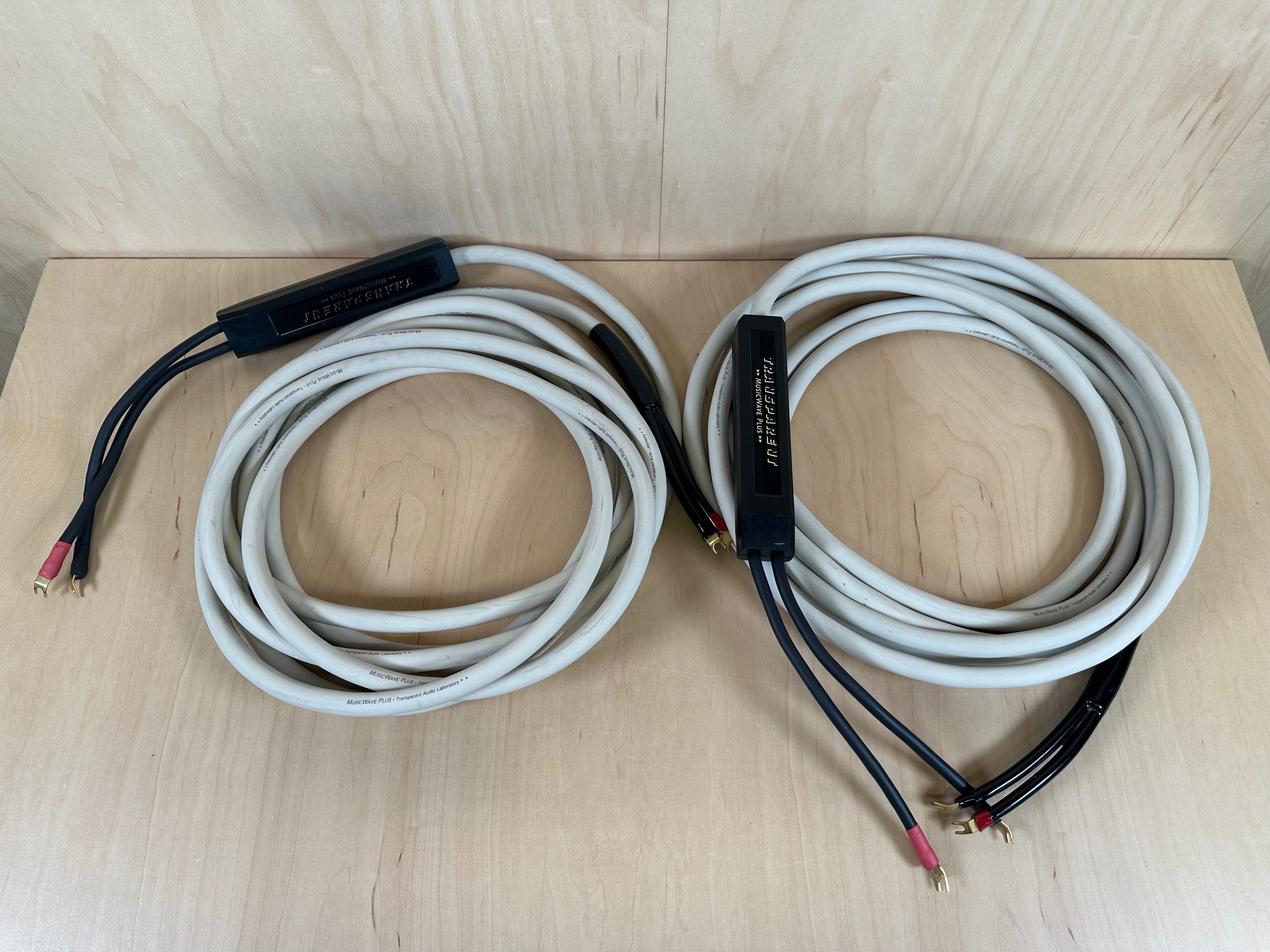 Transparent Audio Musicwave Plus 25' Speaker Cables w/Spade Connectors