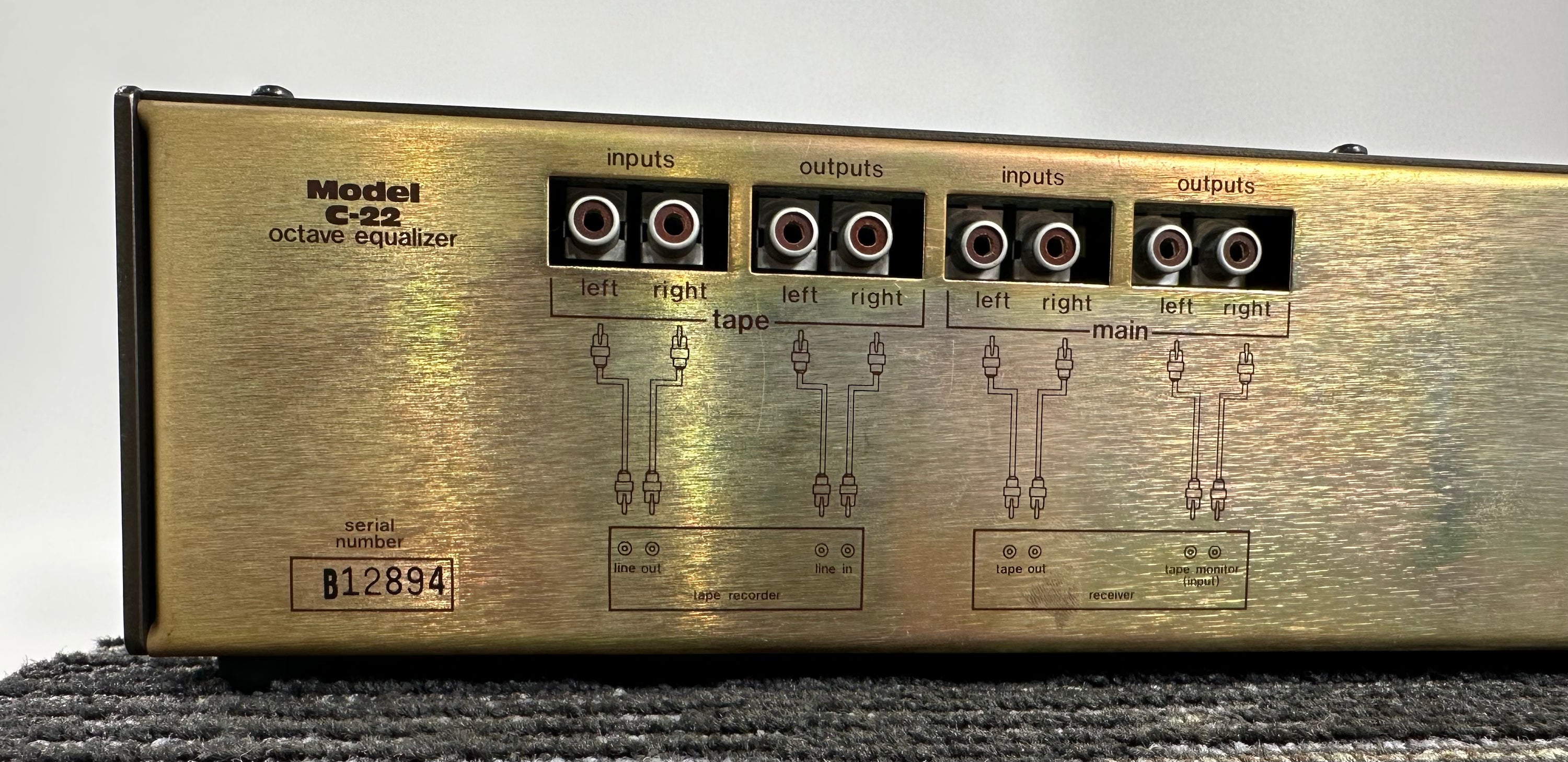 Audio Control Model C-22 Octave Equalizer w/Rack Mount Ears