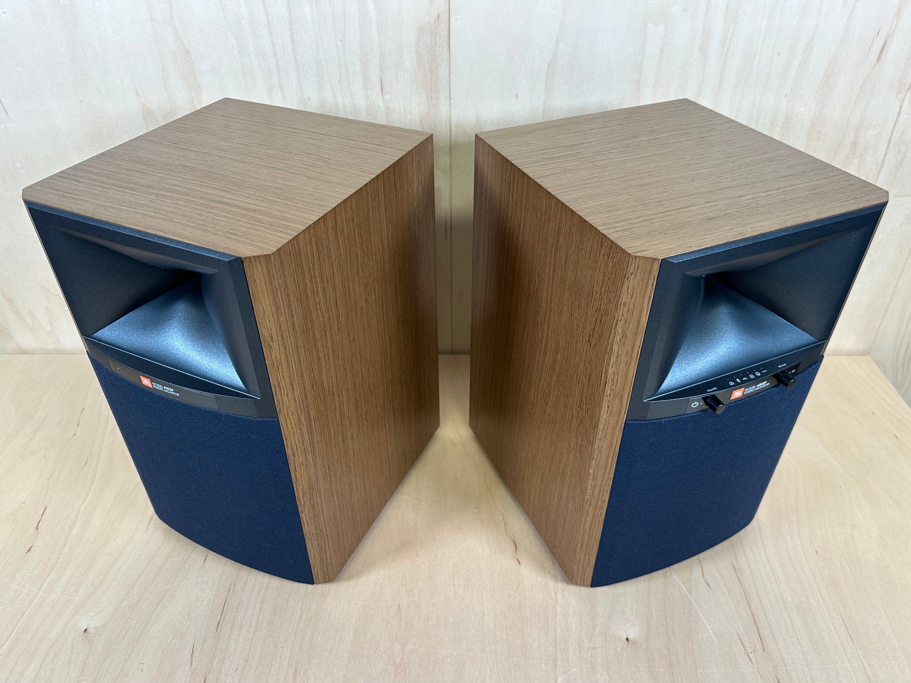 JBL 4305P Studio Monitors w/ Natural Walnut Finish