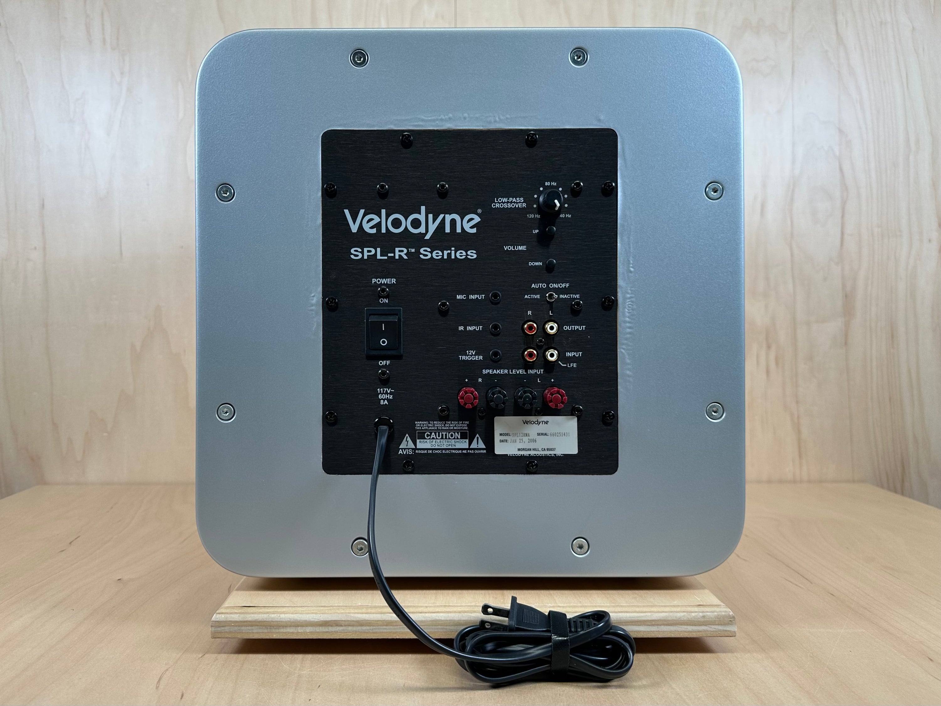 Velodyne SPL12RMA 12" SPL-R Series Powered Subwoofer Light Maple