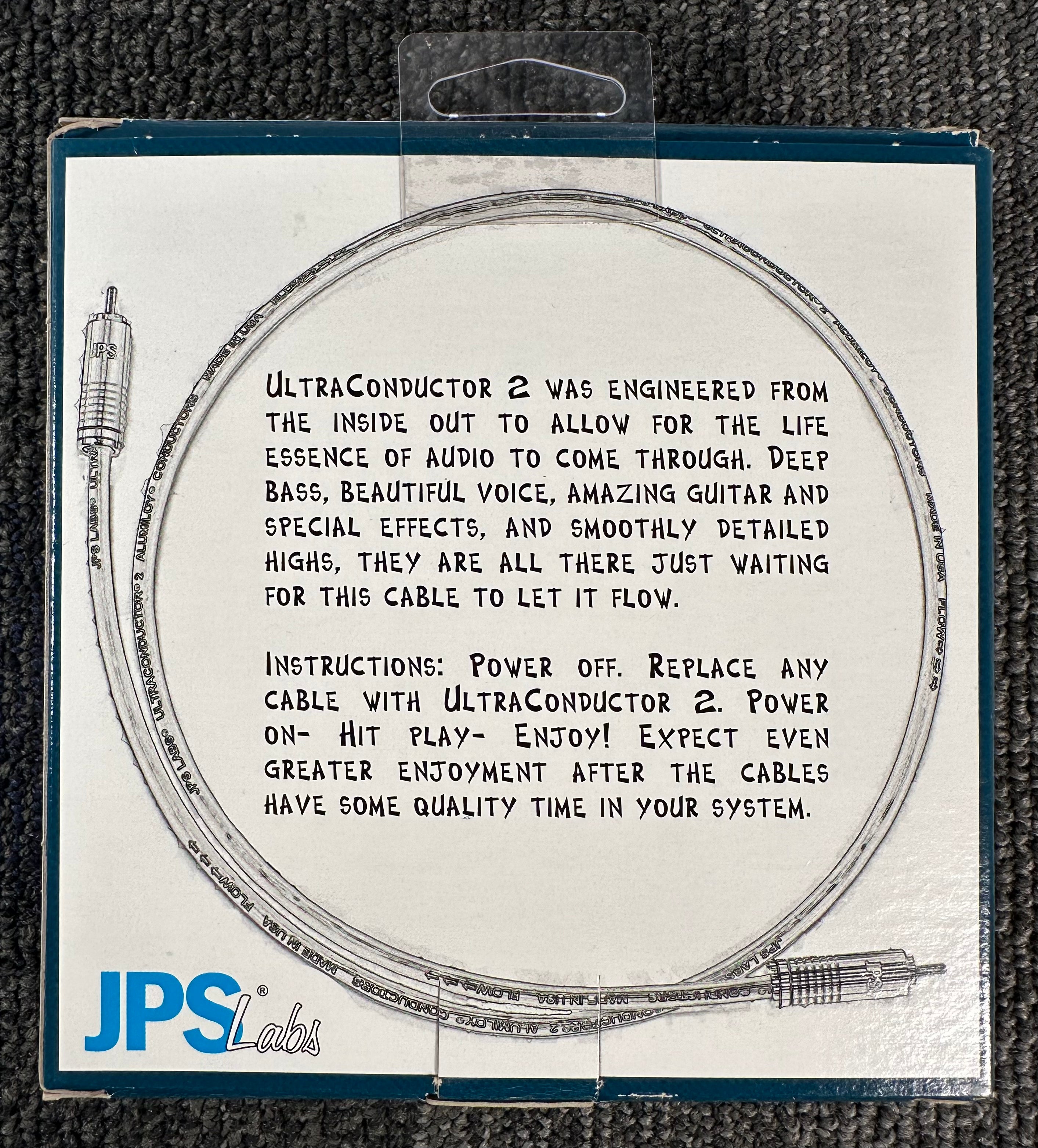 JPS Labs Ultra Conductor 2 RCA Interconnects Pair 1.0 Meter NEW