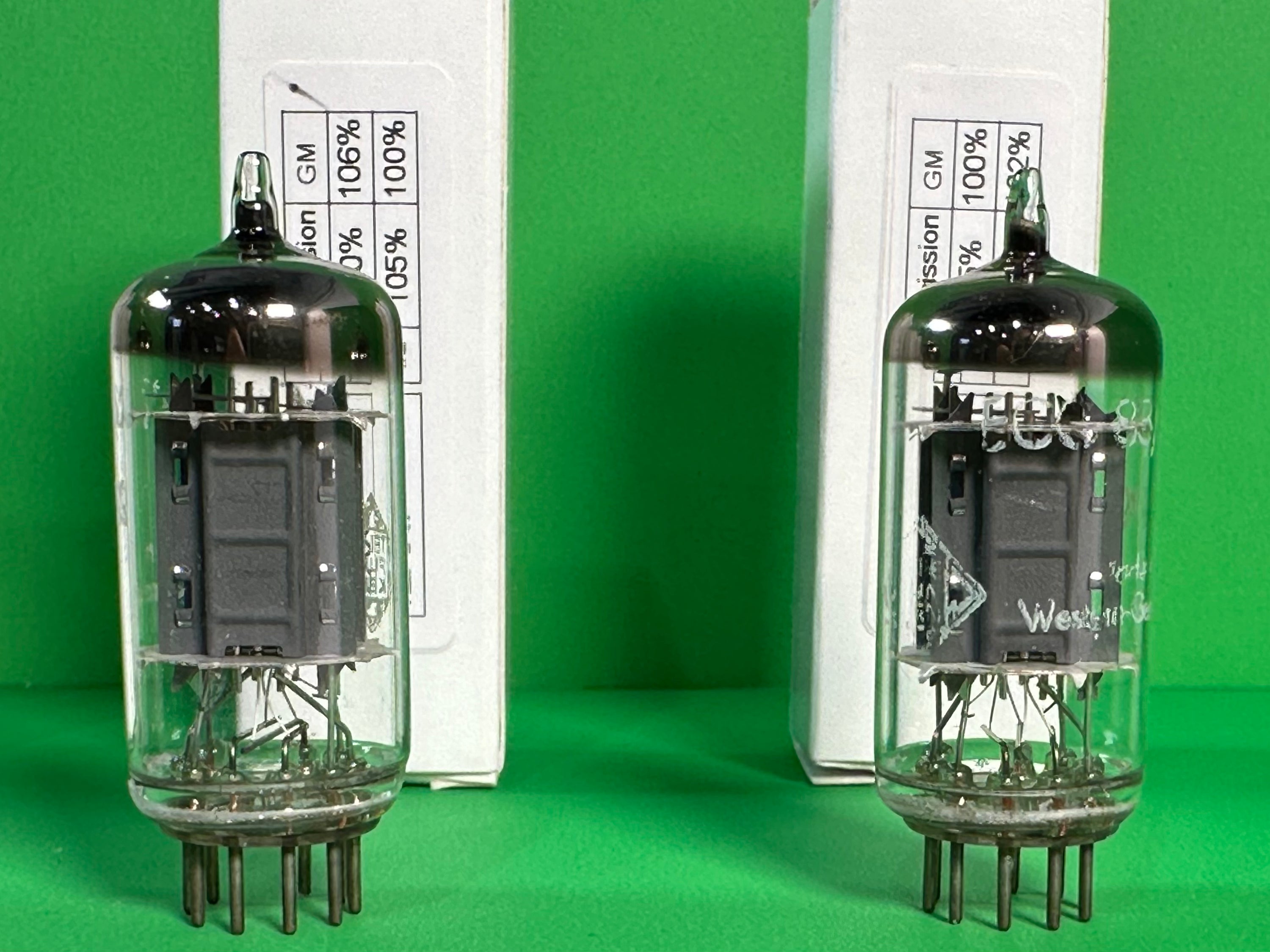 Telefunken ECC 83/12AX7 Tubes Ribbed Plate X 4 Made In West Germany