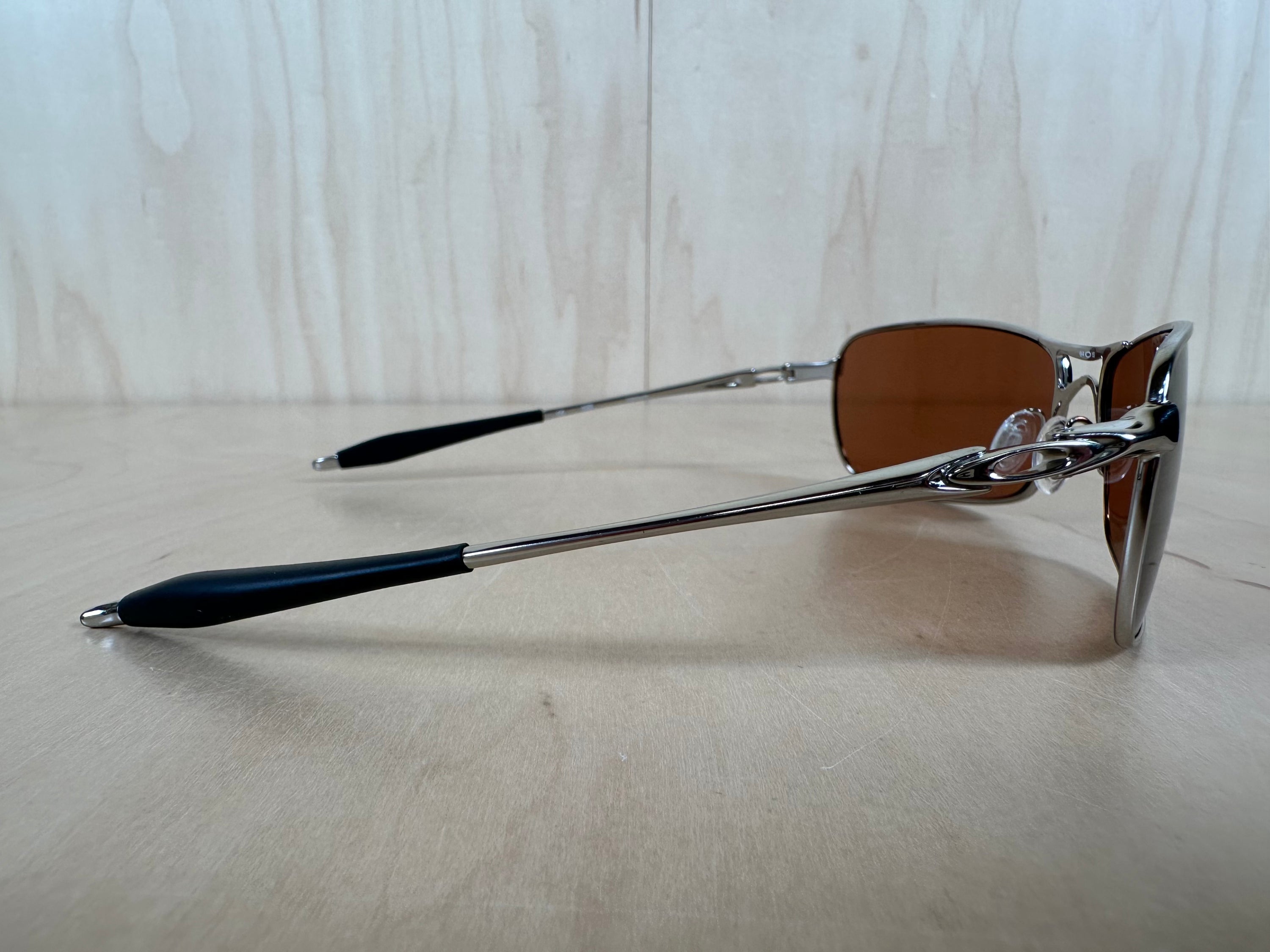 Oakley Crosshair 2.0 Sunglasses Polished Chrome Frames w/Brown Lenses