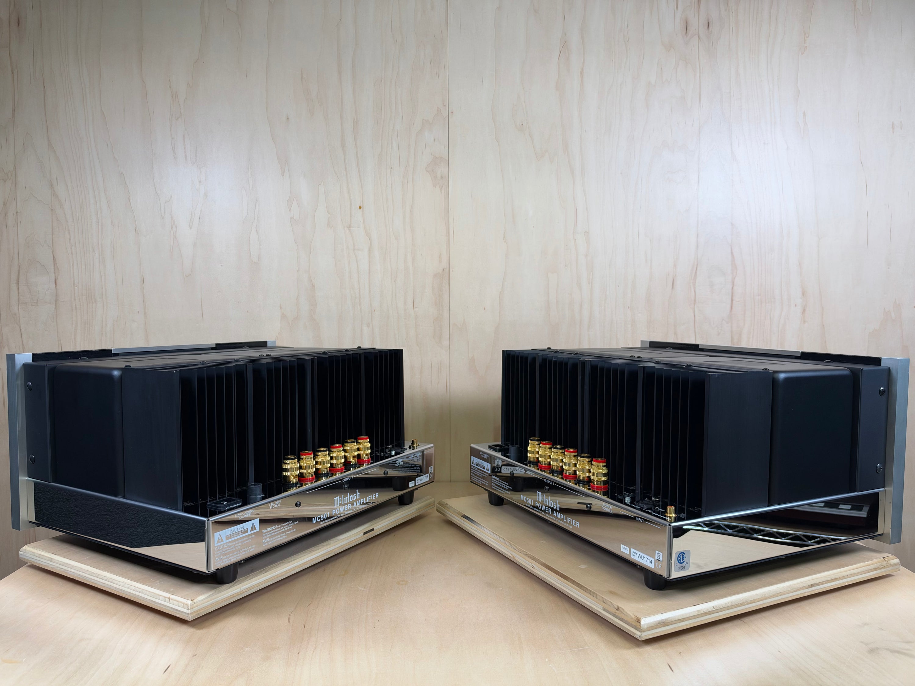 McIntosh MC501 Power Amplifiers w/ Consecutive Serial Numbers