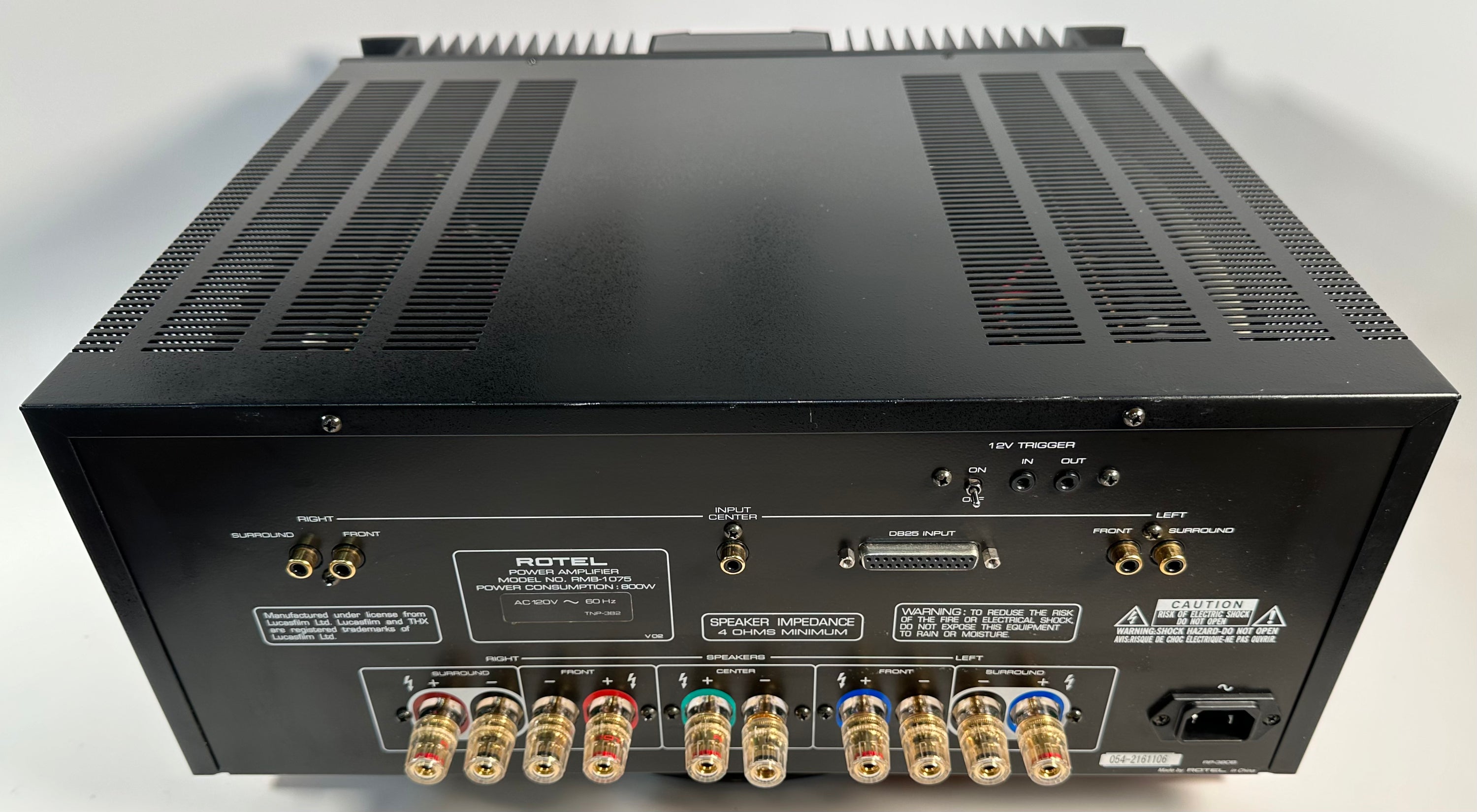 Rotel RMB-1075 5-Channel Power Amplifier 120W/CH @ 8-Ohm All Black Version