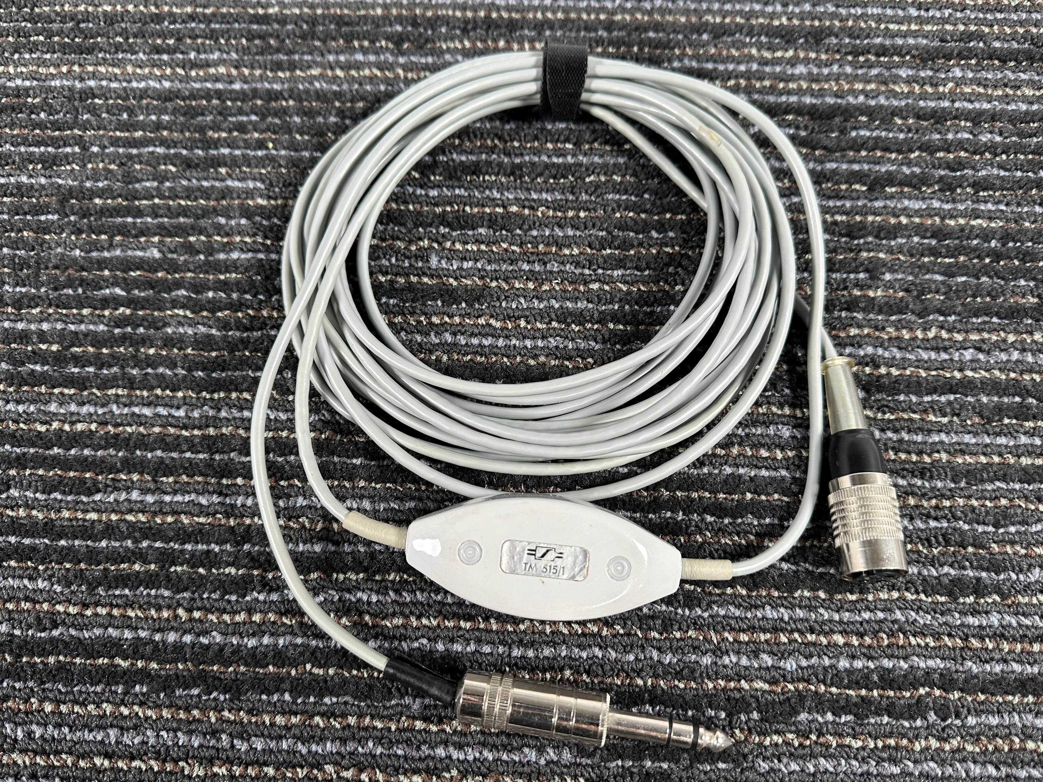 Sennheiser Tuchel Vingtage Microphone Cable 3 Pin Female to 1/4&quot; Jack w/TM 515/1 box  			