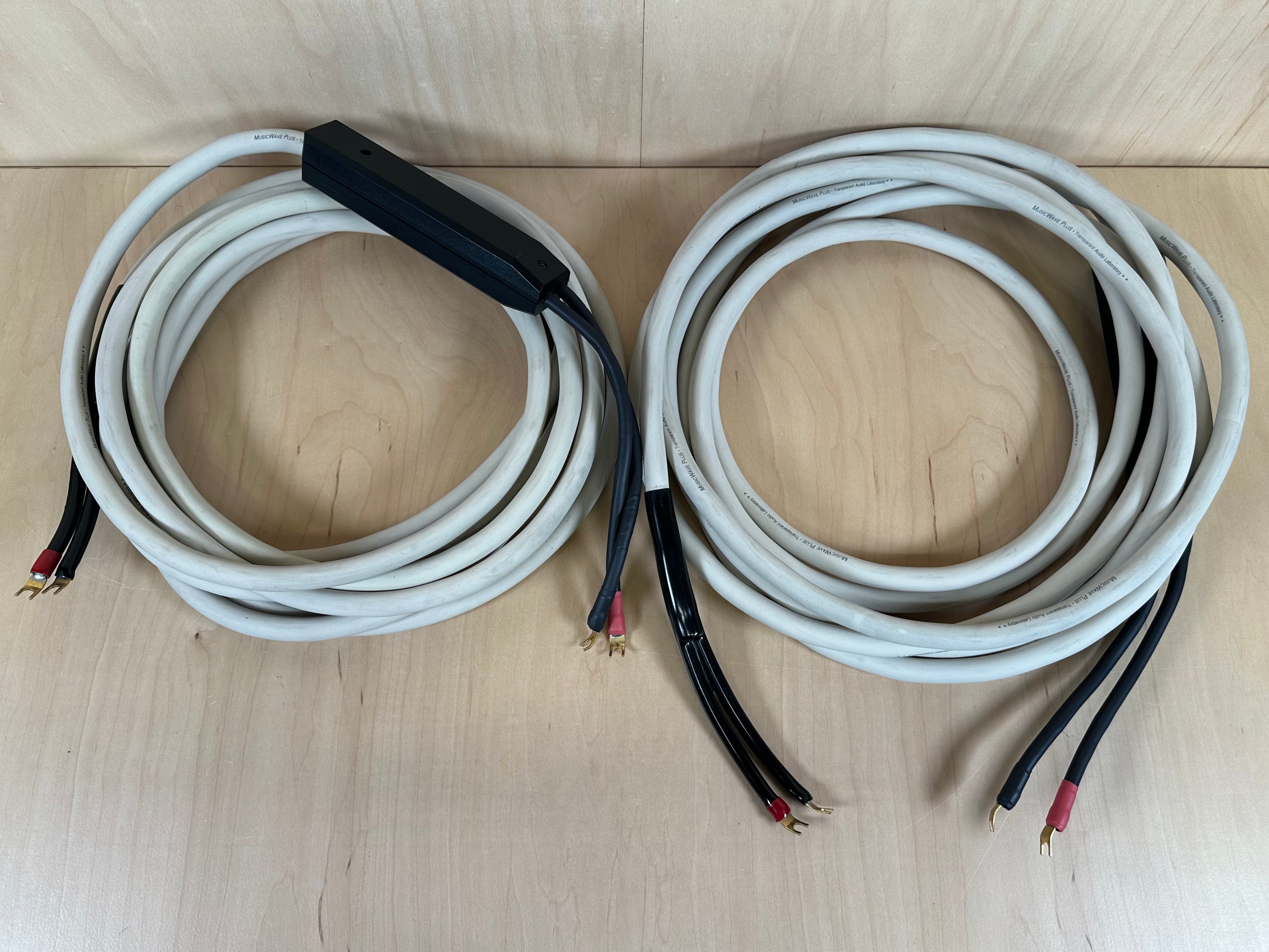 Transparent Audio Musicwave Plus 25' Speaker Cables w/Spade Connectors