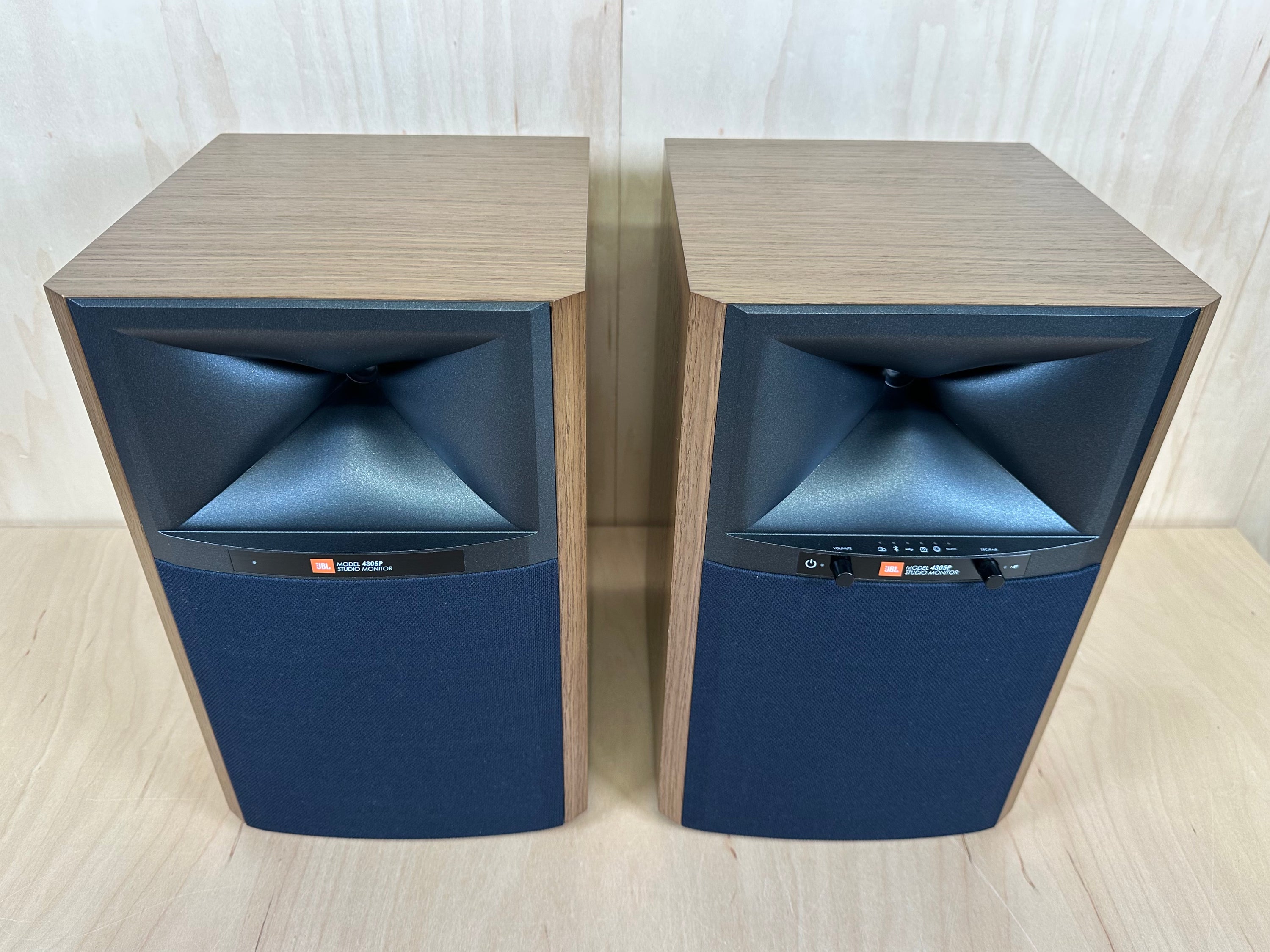 JBL 4305P Studio Monitors w/ Natural Walnut Finish