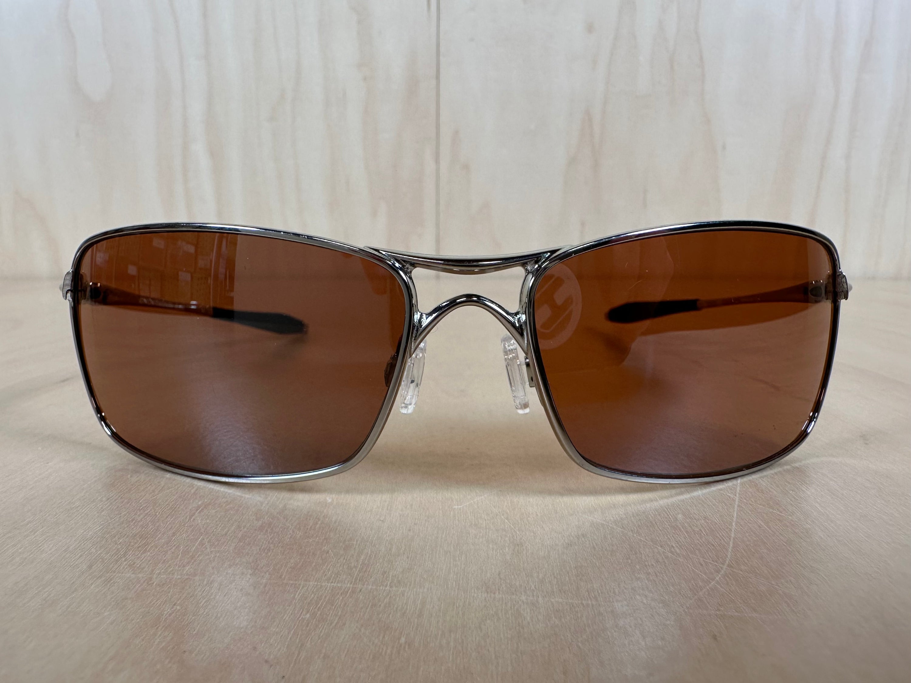 Oakley Crosshair 2.0 Sunglasses Polished Chrome Frames w/Brown Lenses