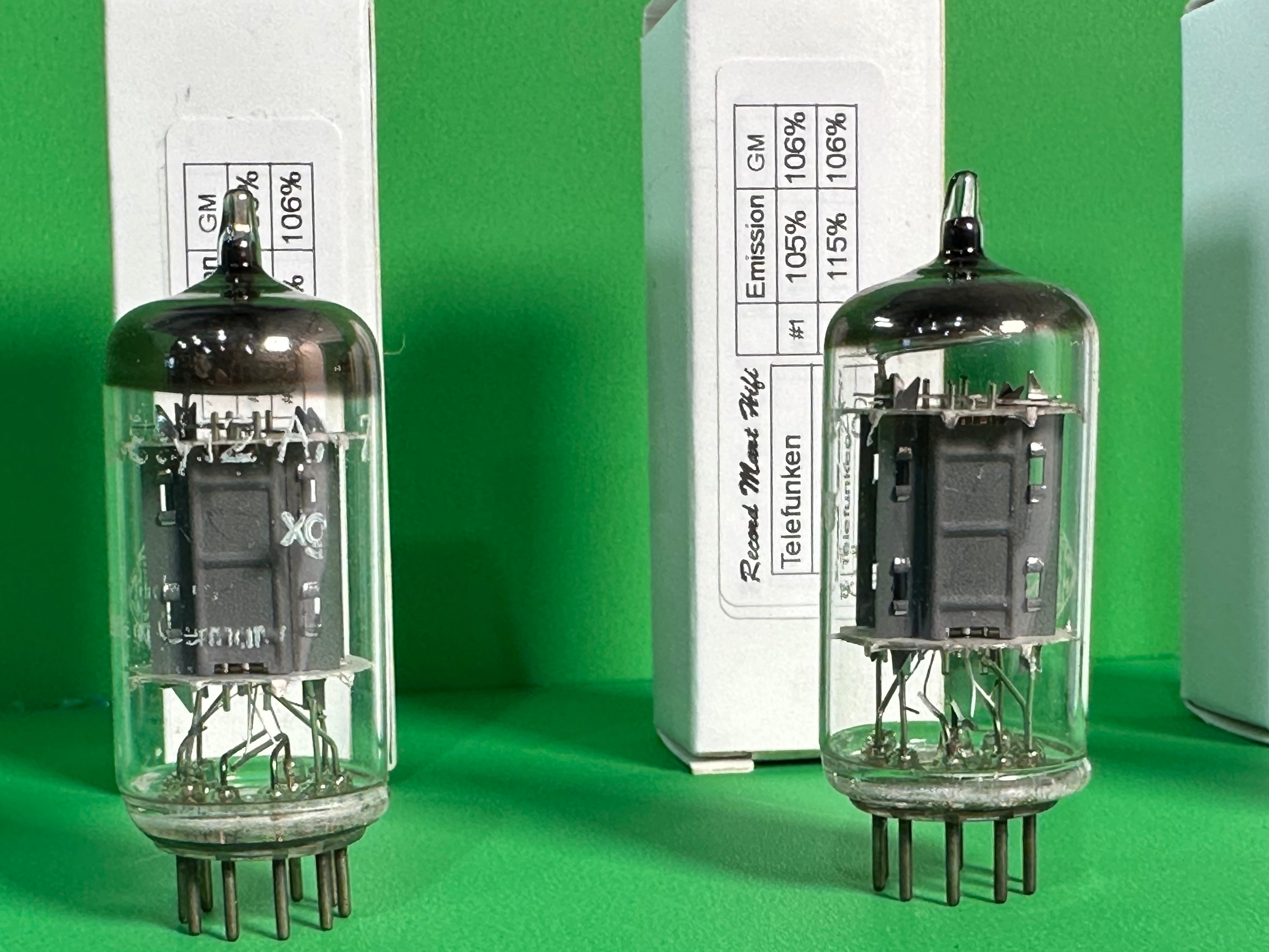 Telefunken ECC 83/12AX7 Tubes Ribbed Plate X 4 Made In West Germany