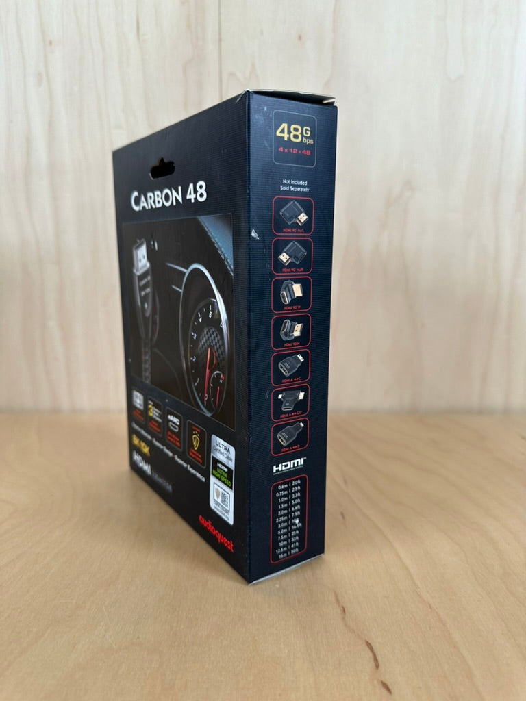 AudioQuest Carbon 48 8k 10k HDMI Cable 2.25 Meter