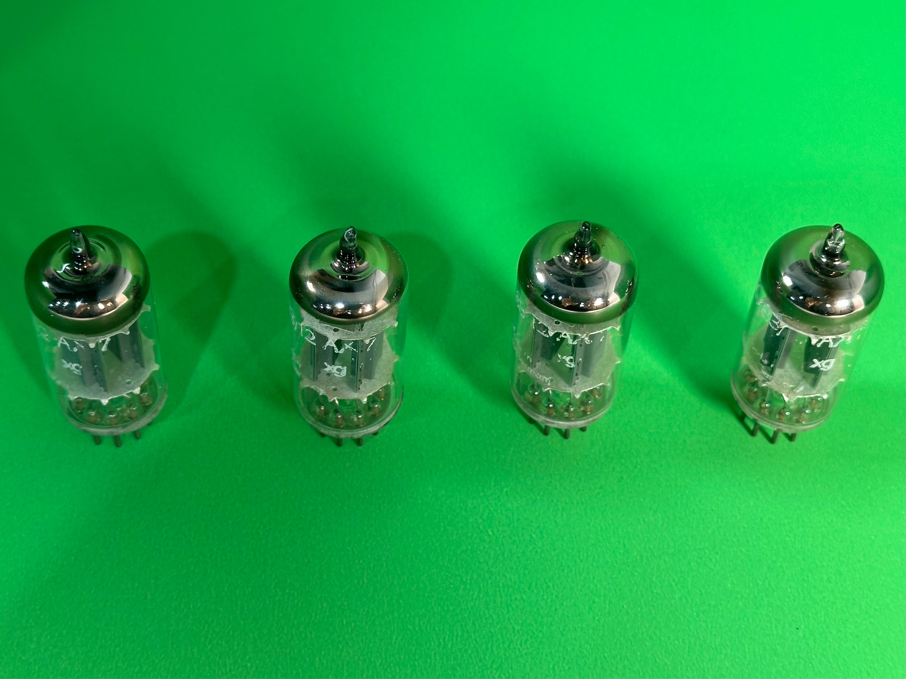 Telefunken ECC 83/12AX7 Tubes Ribbed Plate X 4 Made In West Germany