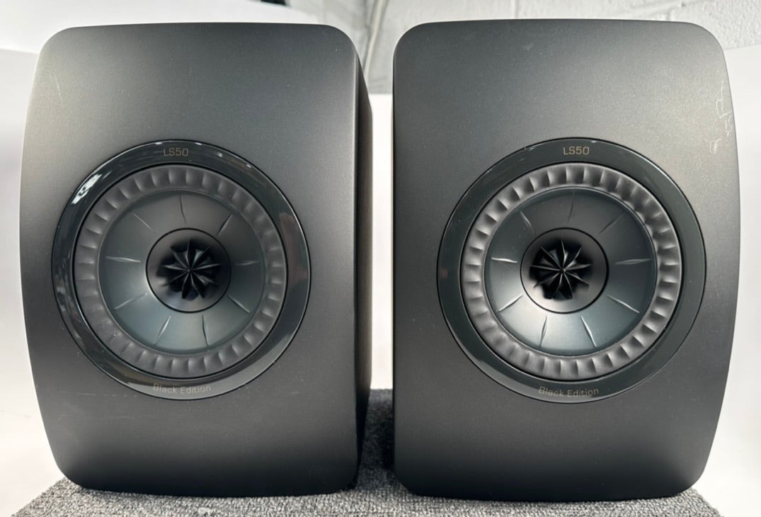 KEF LS50 Black Edition Matte Black Matched Pair, Original Box