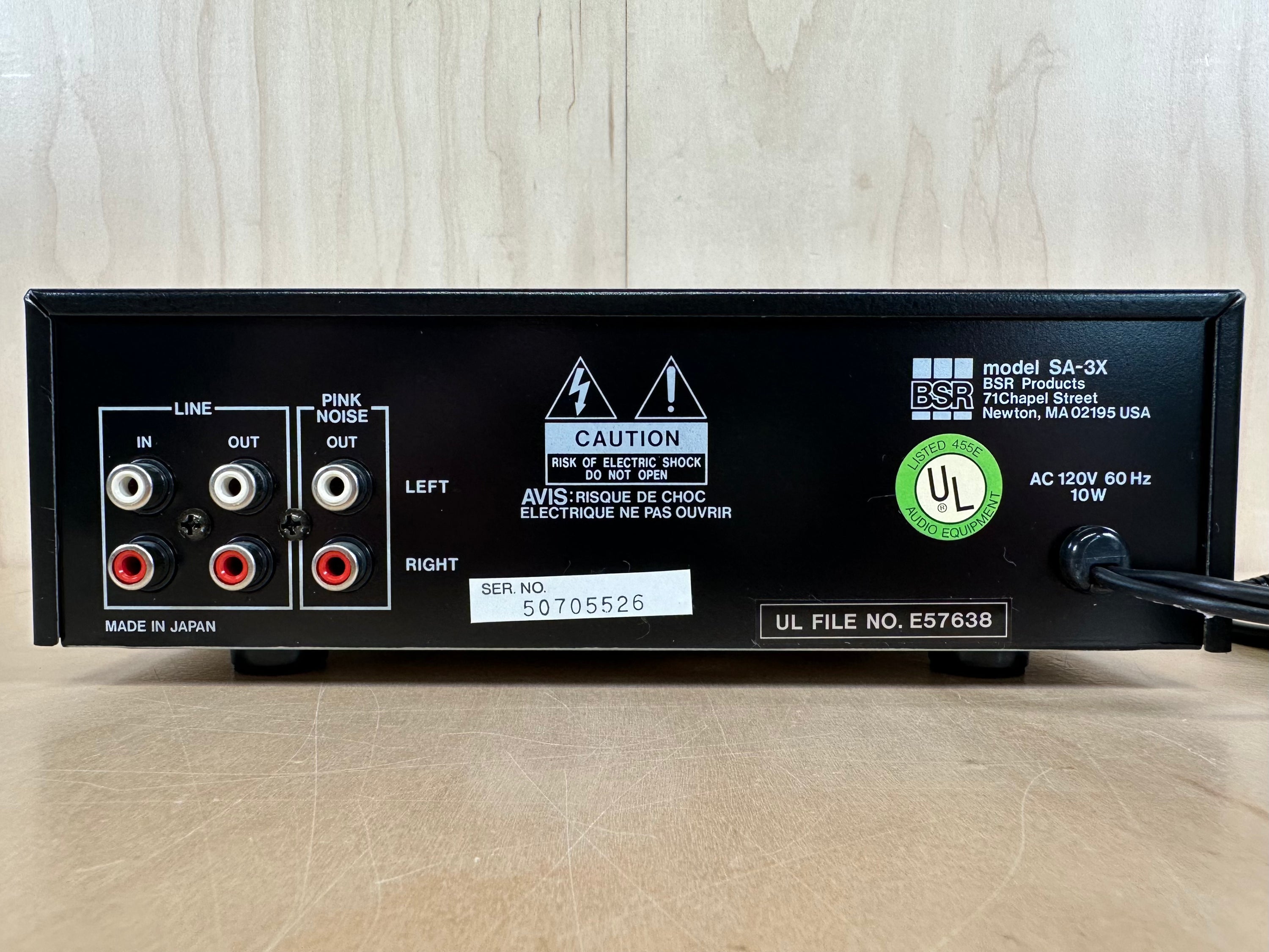 BSR SA-3X Real-Time Spectrum Analyzer w/original Box and Accessories