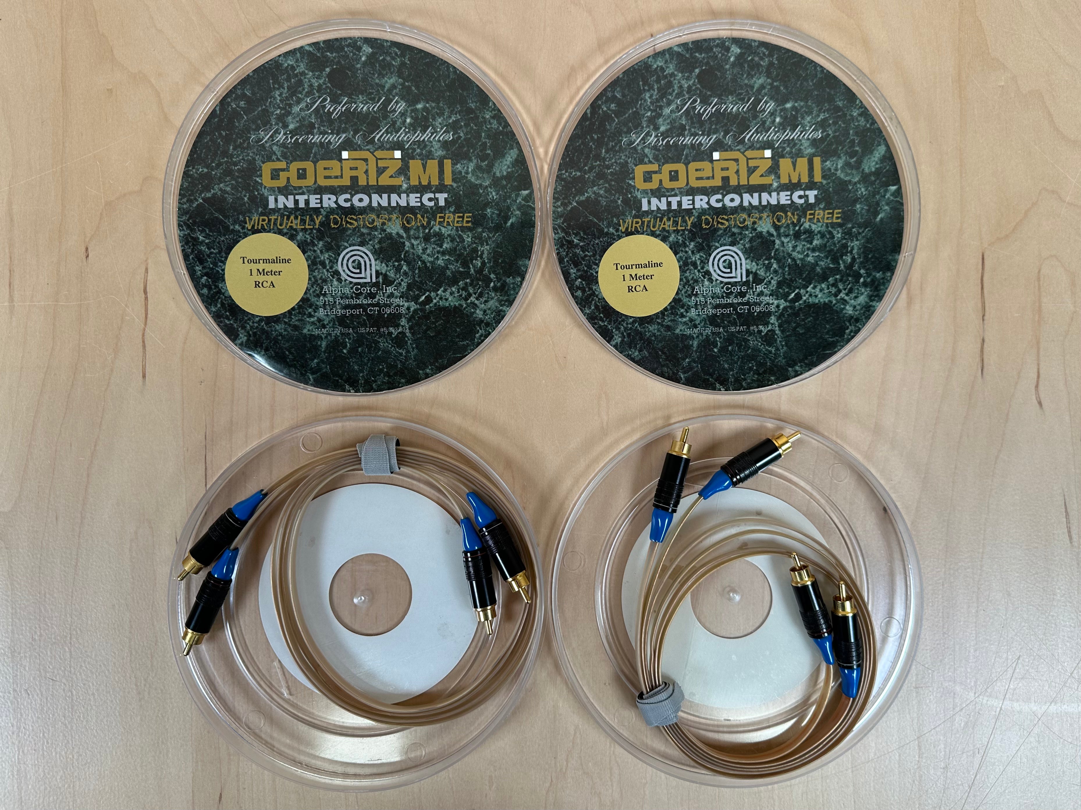 Alpha Core Goertz Tourmaline 1 Meter RCA Interconnects  			