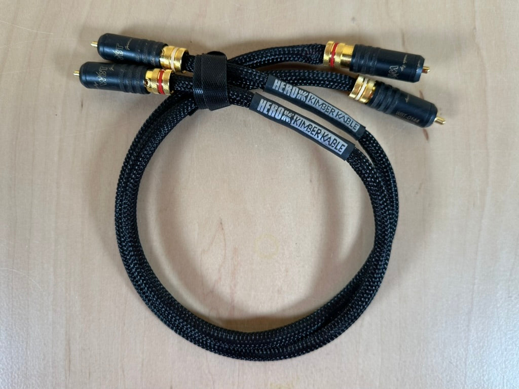 Kimber Kable HERO RCA Interconnects w/WBT-0144 plugs .5 meter PAIR