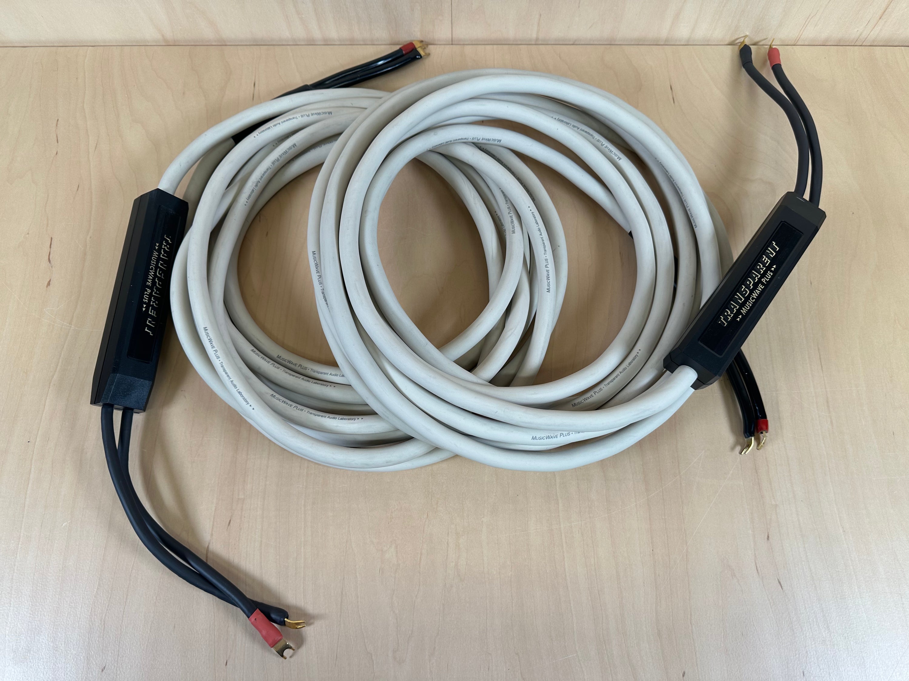 Transparent Audio Musicwave Plus 25' Speaker Cables w/Spade Connectors