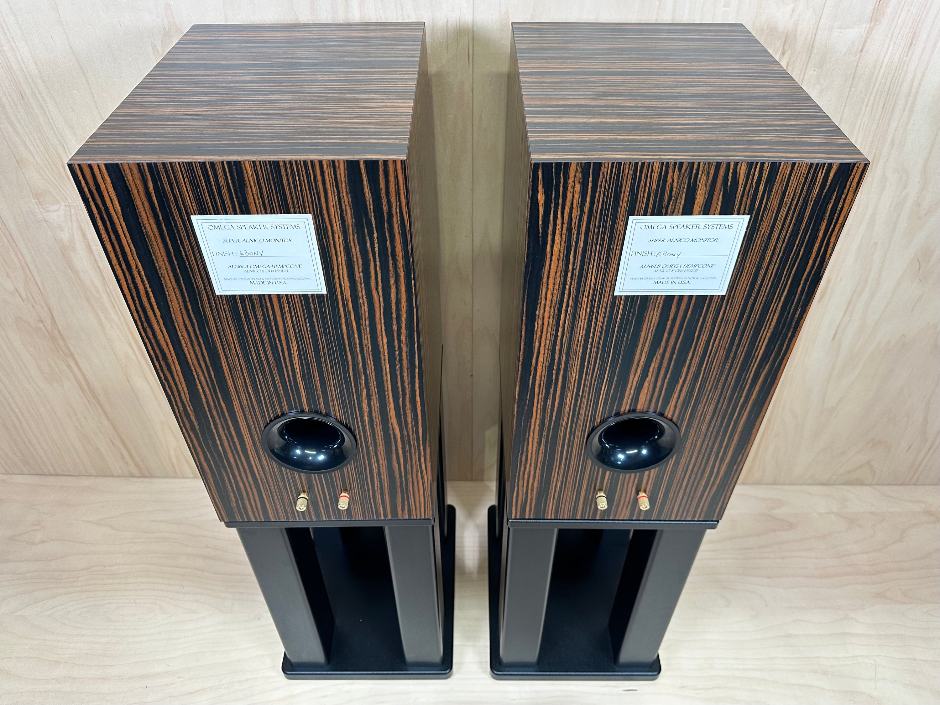 Omega Speaker Systems Super Alnico Monitors WITHOUT stands