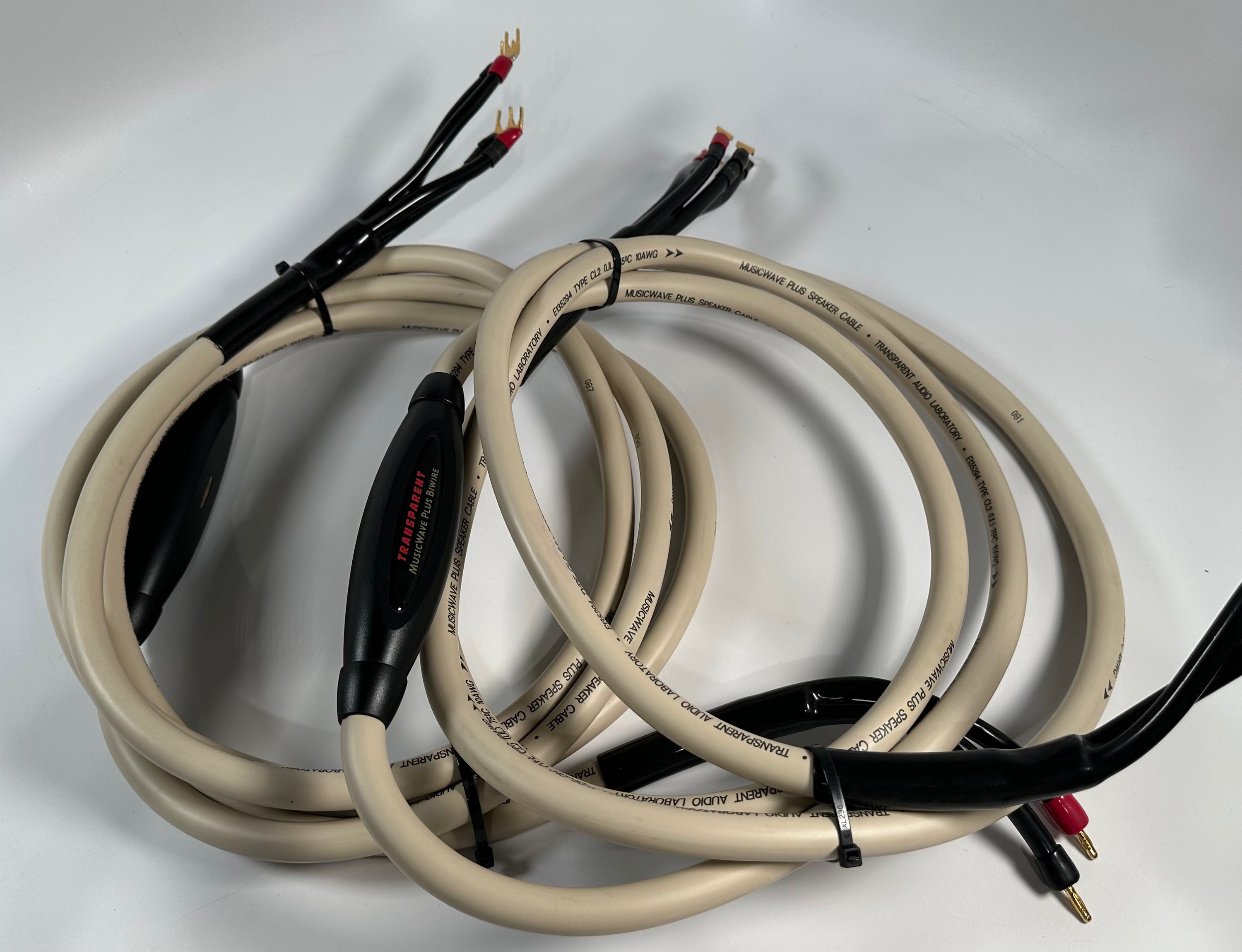 Transparent Audio MusicWave Plus Bi Wire Speaker Cables 12' Pair Transparent Audio MusicWave Plus Bi Wire Speaker Cables 12' Pair