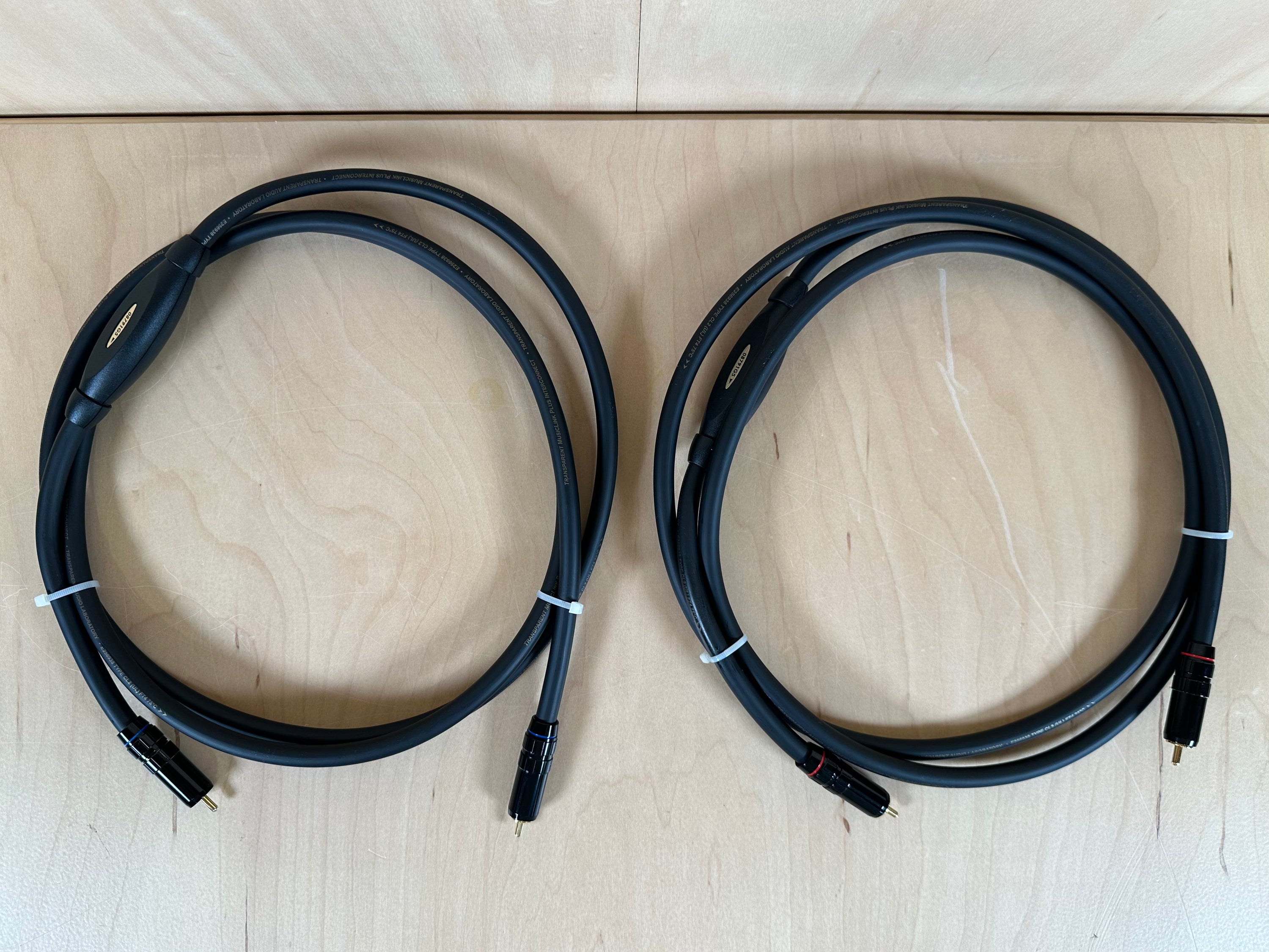 Transparent Audio Musiclink Plus Phono Gen 5 Interconnects 2 Meters RCA