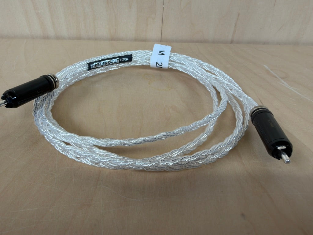 Kimber Kable TGDL 2 Meter RCA Digital/Analog Interconnect WBT-0102 Ag fittings (single cable)
