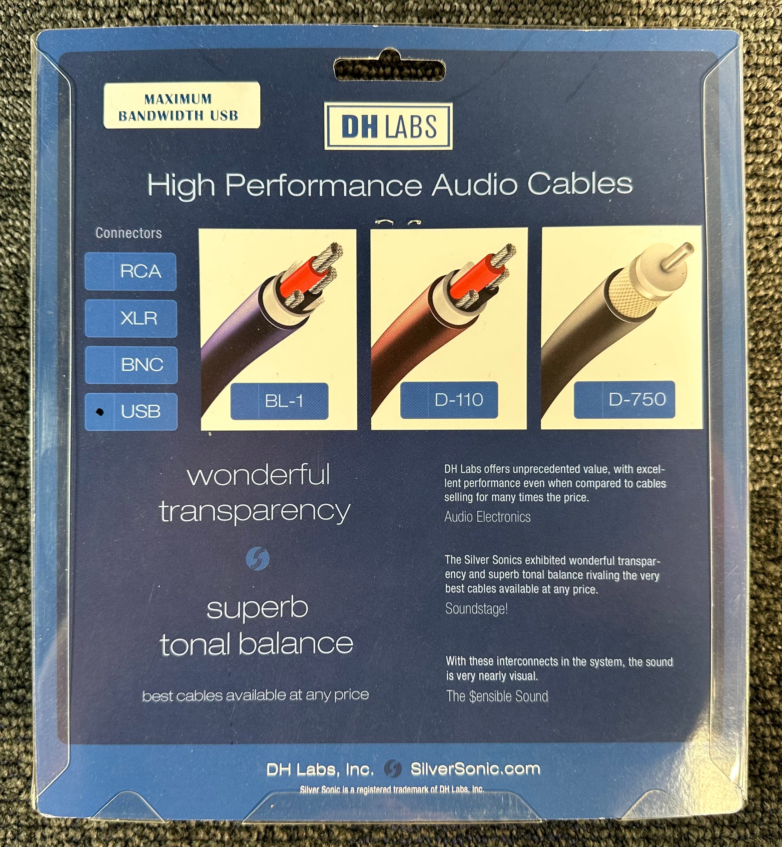 DH Labs Silver Sonic USB Cable 2 Meter