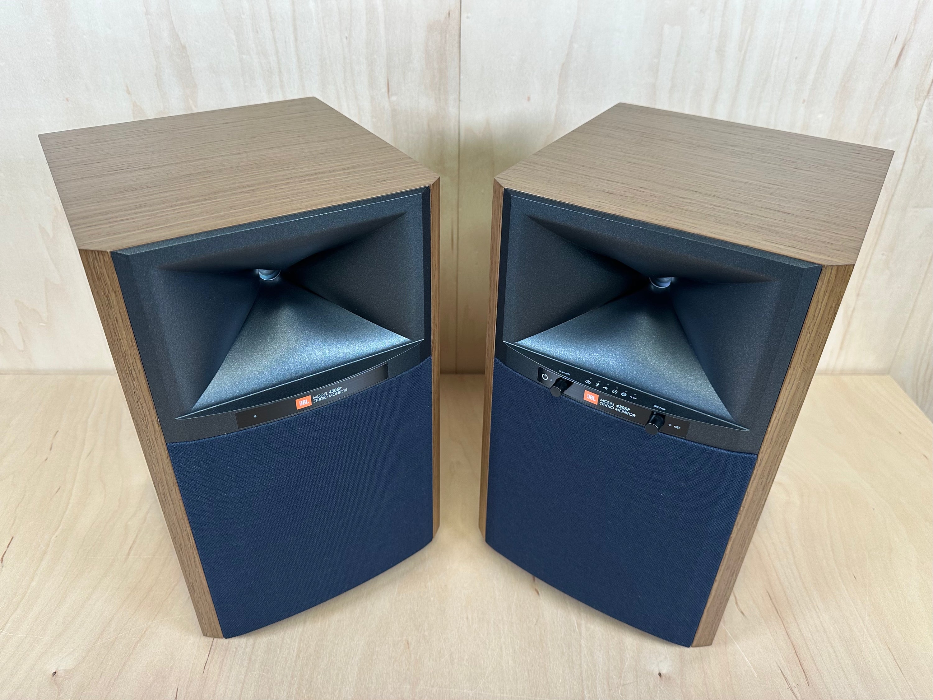 JBL 4305P Studio Monitors w/ Natural Walnut Finish