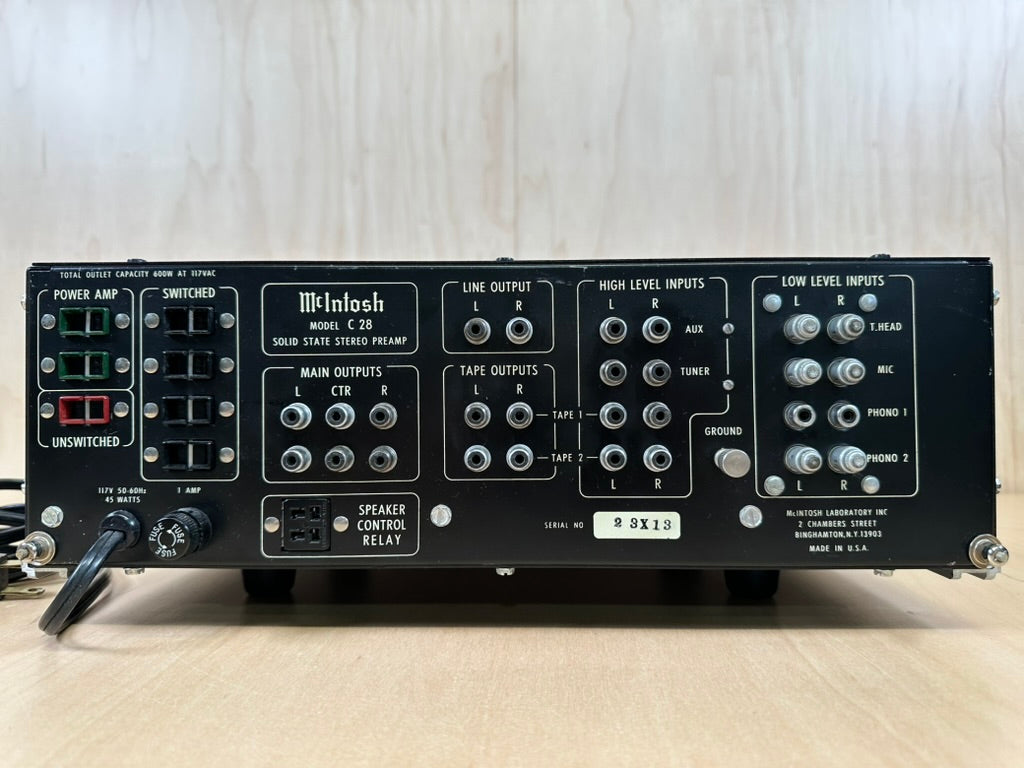 Mcintosh C28 Preamplifier Serviced w/New Factory Box