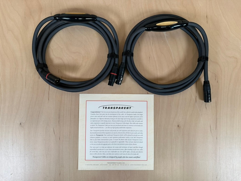 Audioquest Xlr Paire De Câbles Audio Transparent Musiclink Super XLR - 1 Mètre, Occasion En Excellent état Câbles Hi-fi Musiclink Super