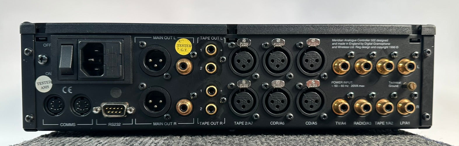 Meridian 502 Analogue Controller Preamp with Moving Coil Phono card.