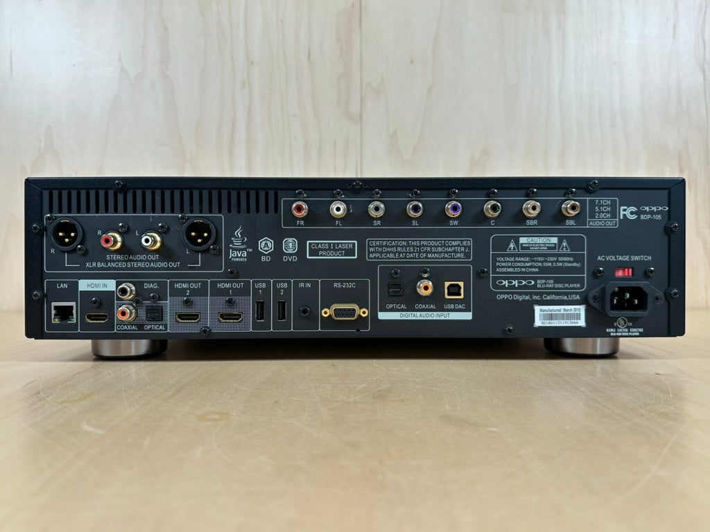 Oppo BDP-105 Blu-Ray SACD Player