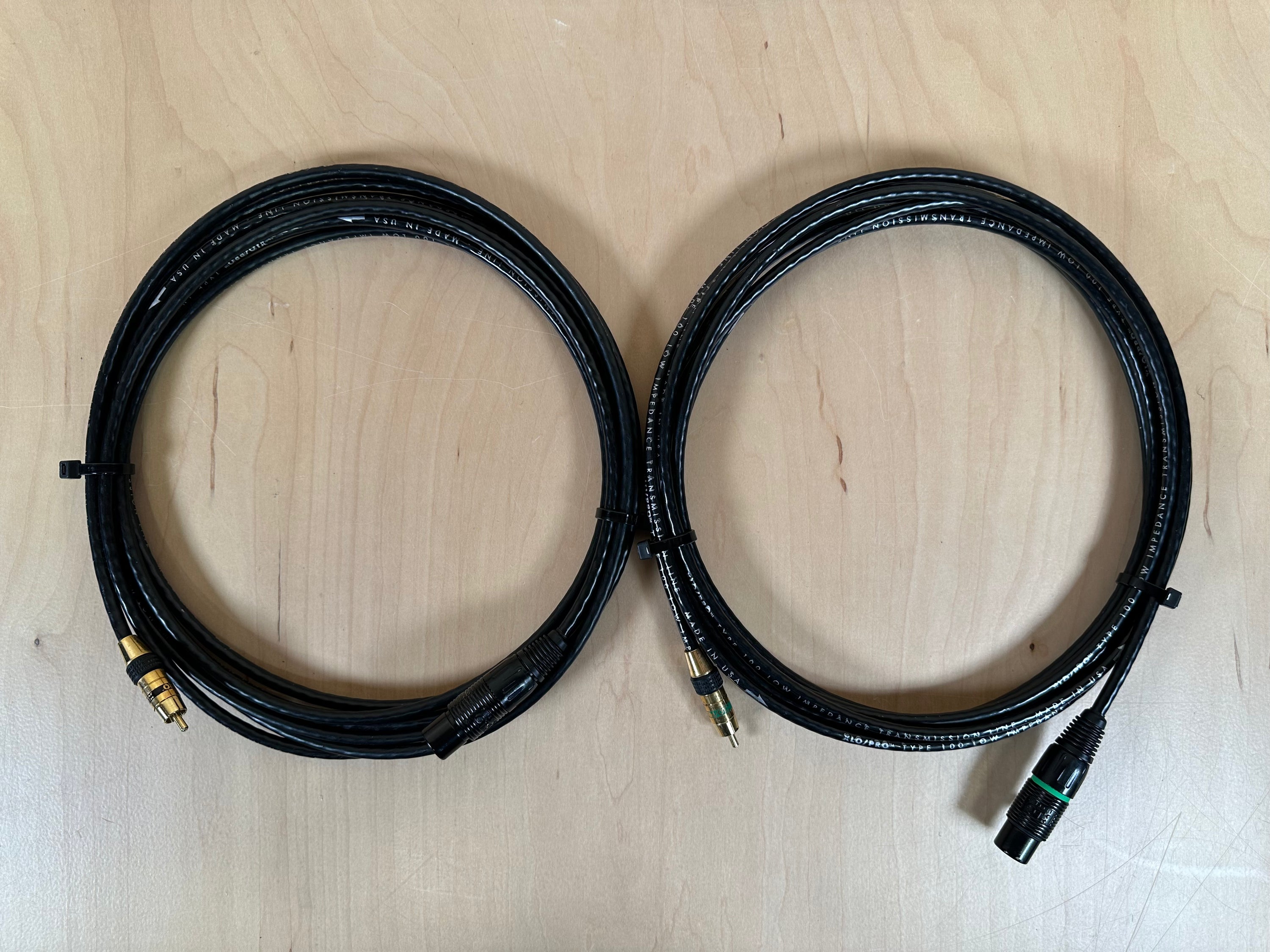 XLO/PRO 102 XLR to RCA Interconnects 5 Meters Factory Custom