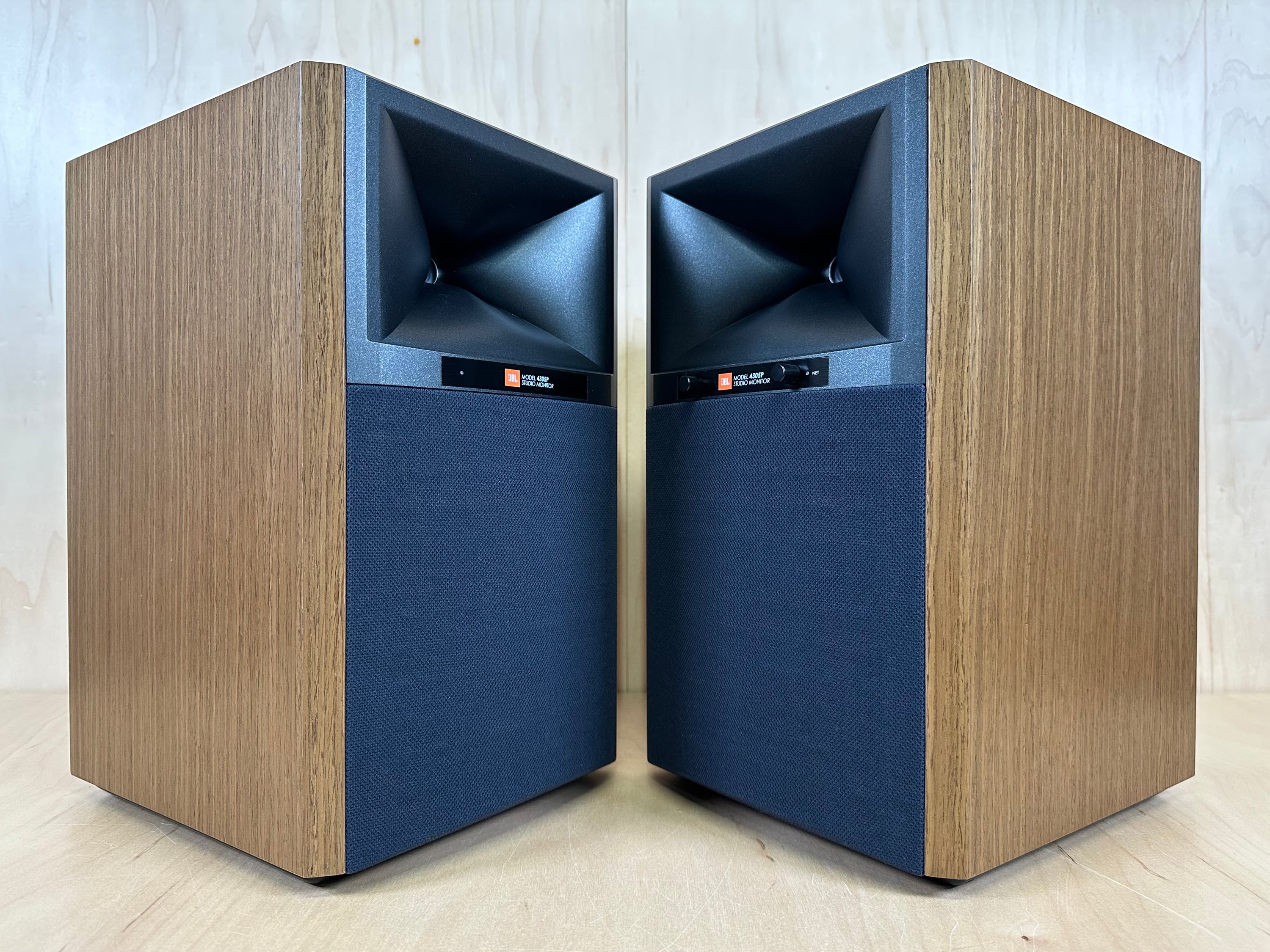 JBL 4305P Studio Monitors w/ Natural Walnut Finish