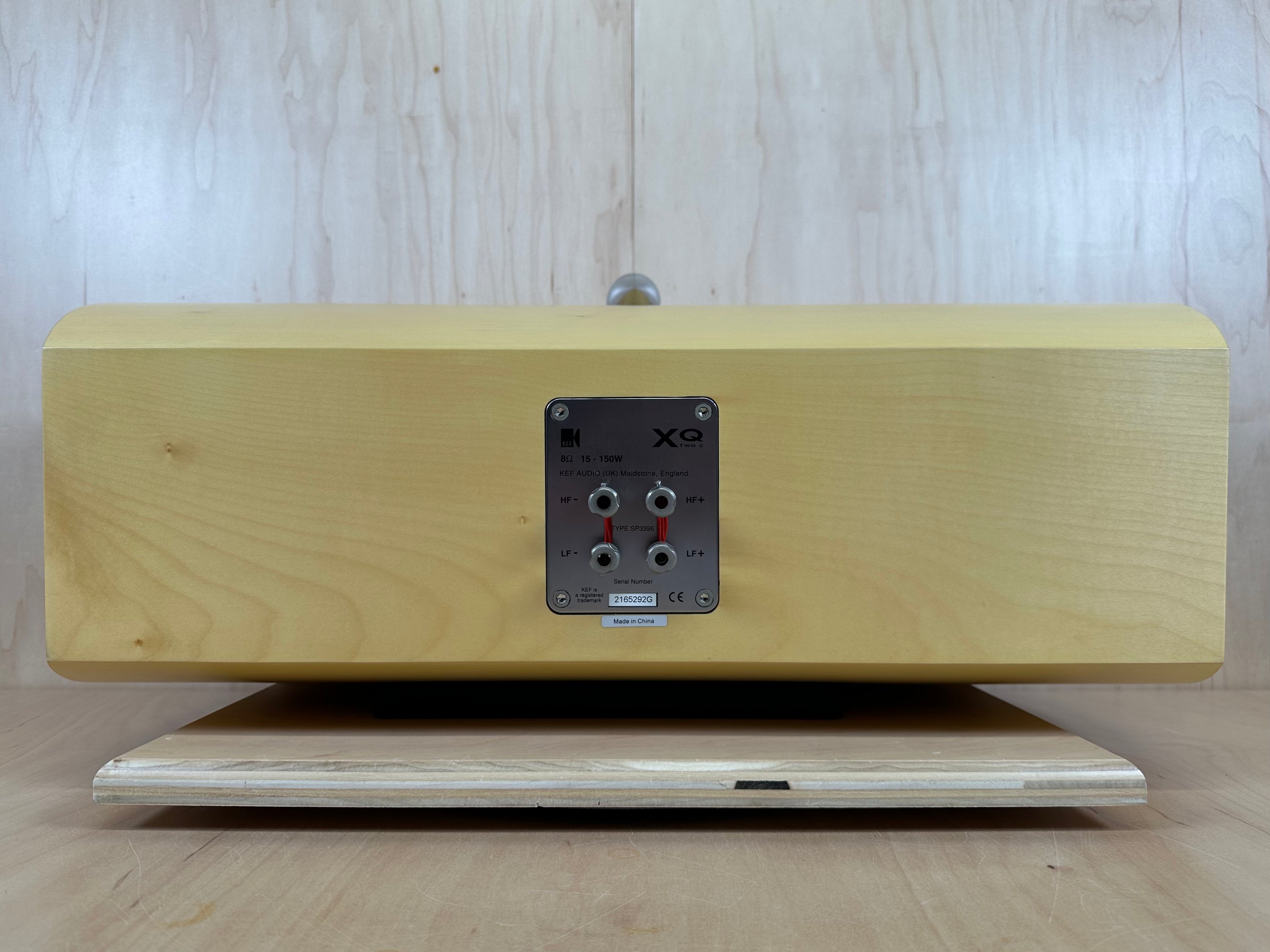 Kef XQ Two C Center Channel Speaker Light Maple w/Kef Rubber Pad
