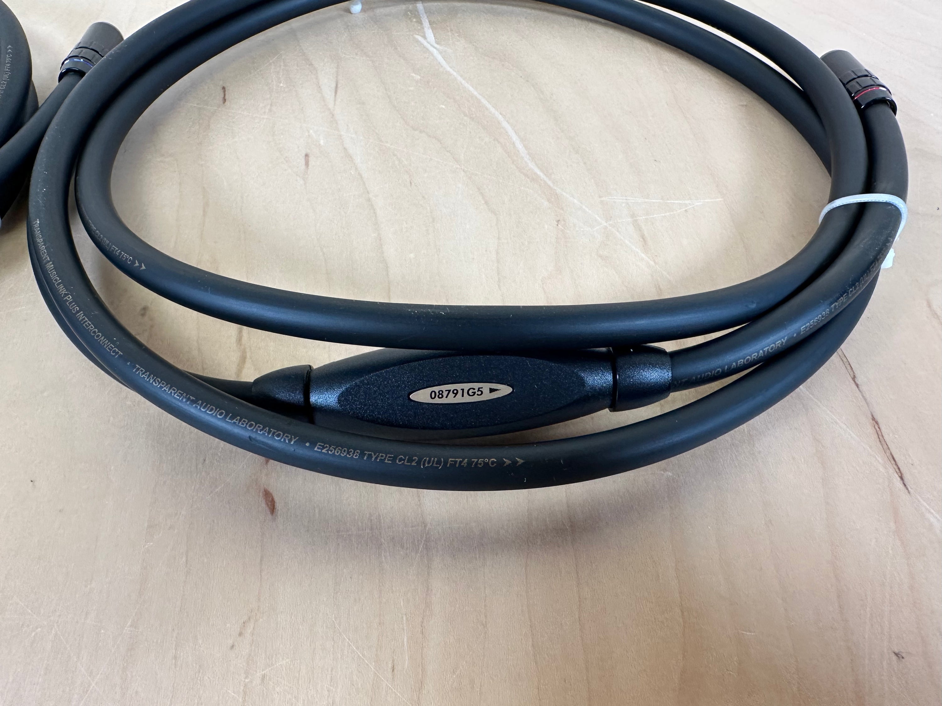 Transparent Audio Musiclink Plus Phono Gen 5 Interconnects 2 Meters RCA