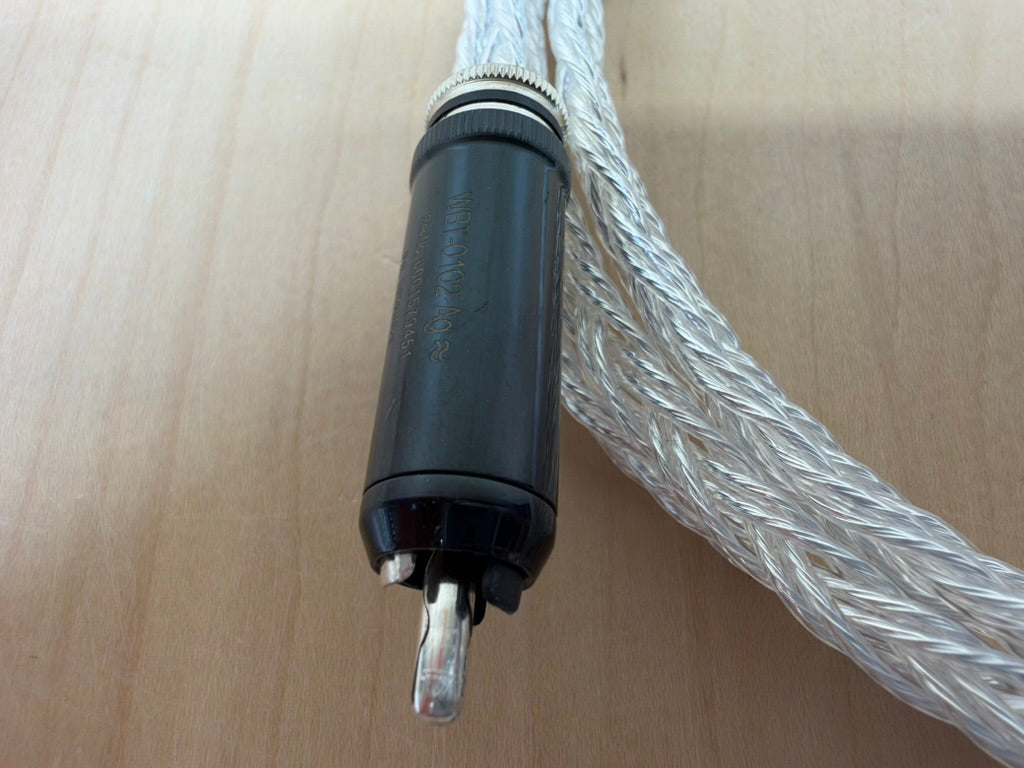 Kimber Kable TGDL 2 Meter RCA Digital/Analog Interconnect WBT-0102 Ag fittings (single cable)