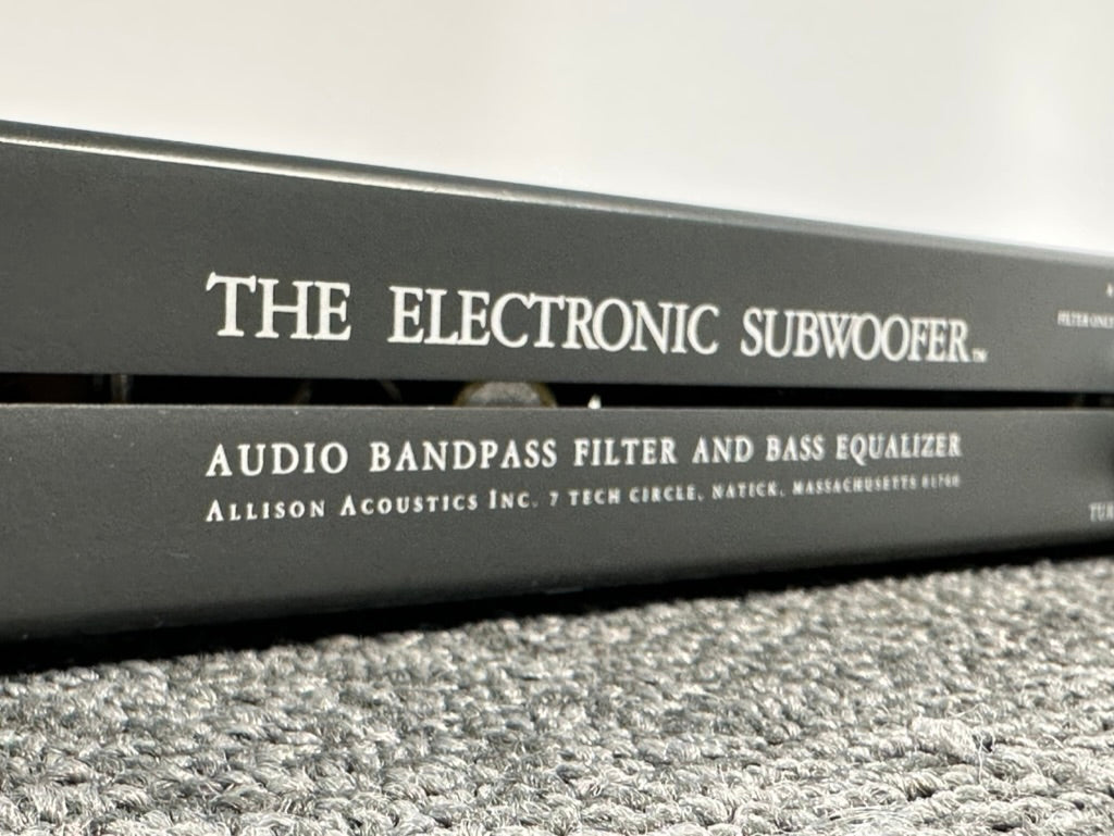 Allison Acoustics The Electronic Subwoofer Audio  Bandpass Filter And Bass EQ