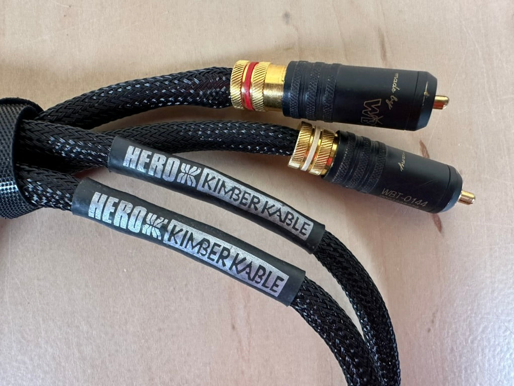 Kimber Kable HERO RCA Interconnects w/WBT-0144 plugs .5 meter PAIR