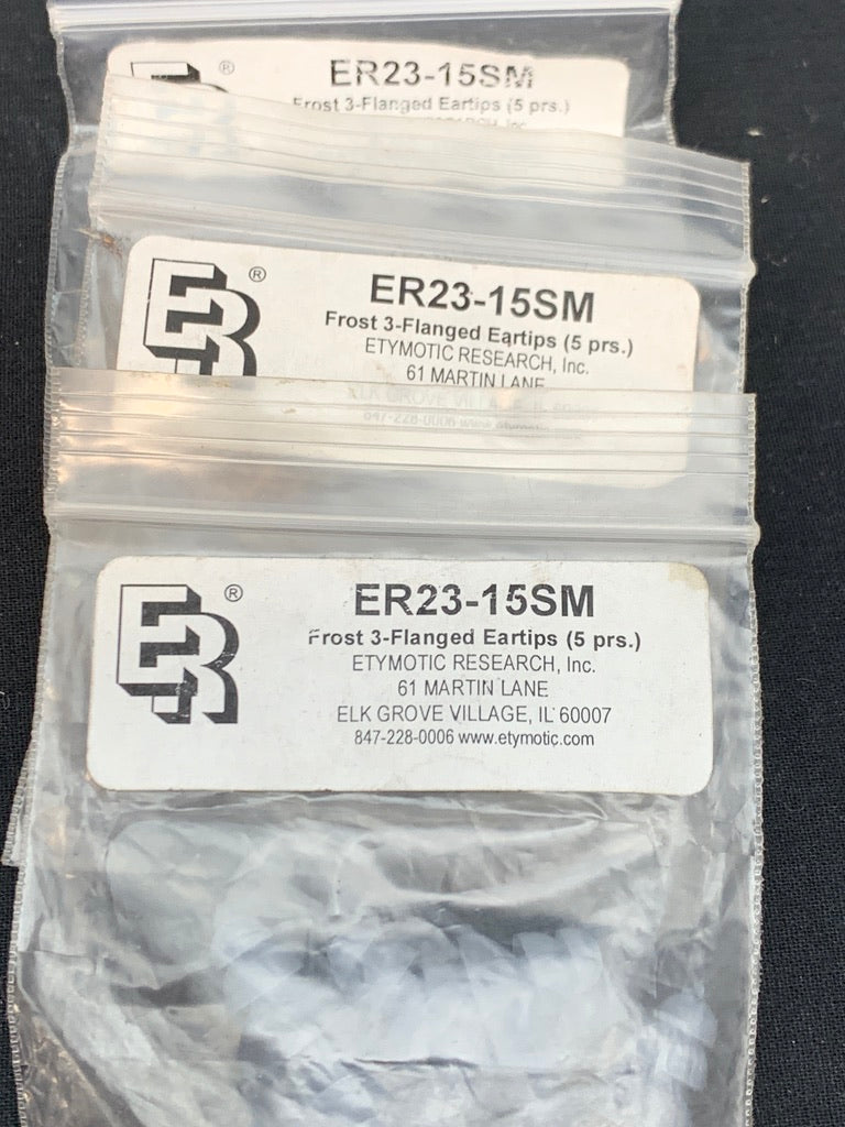 ETYMOTIC ER23-15SM 3 FLANGED EARTIPS  			