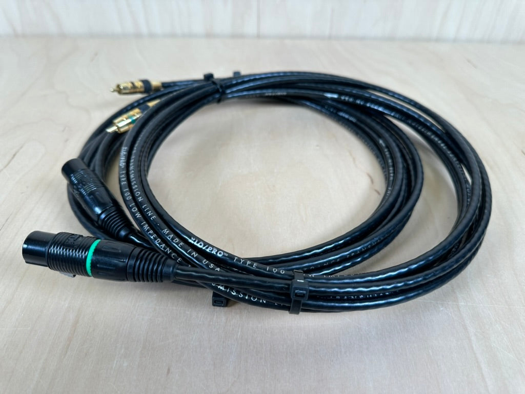 XLO/PRO 102 XLR to RCA Interconnects 5 Meters Factory Custom