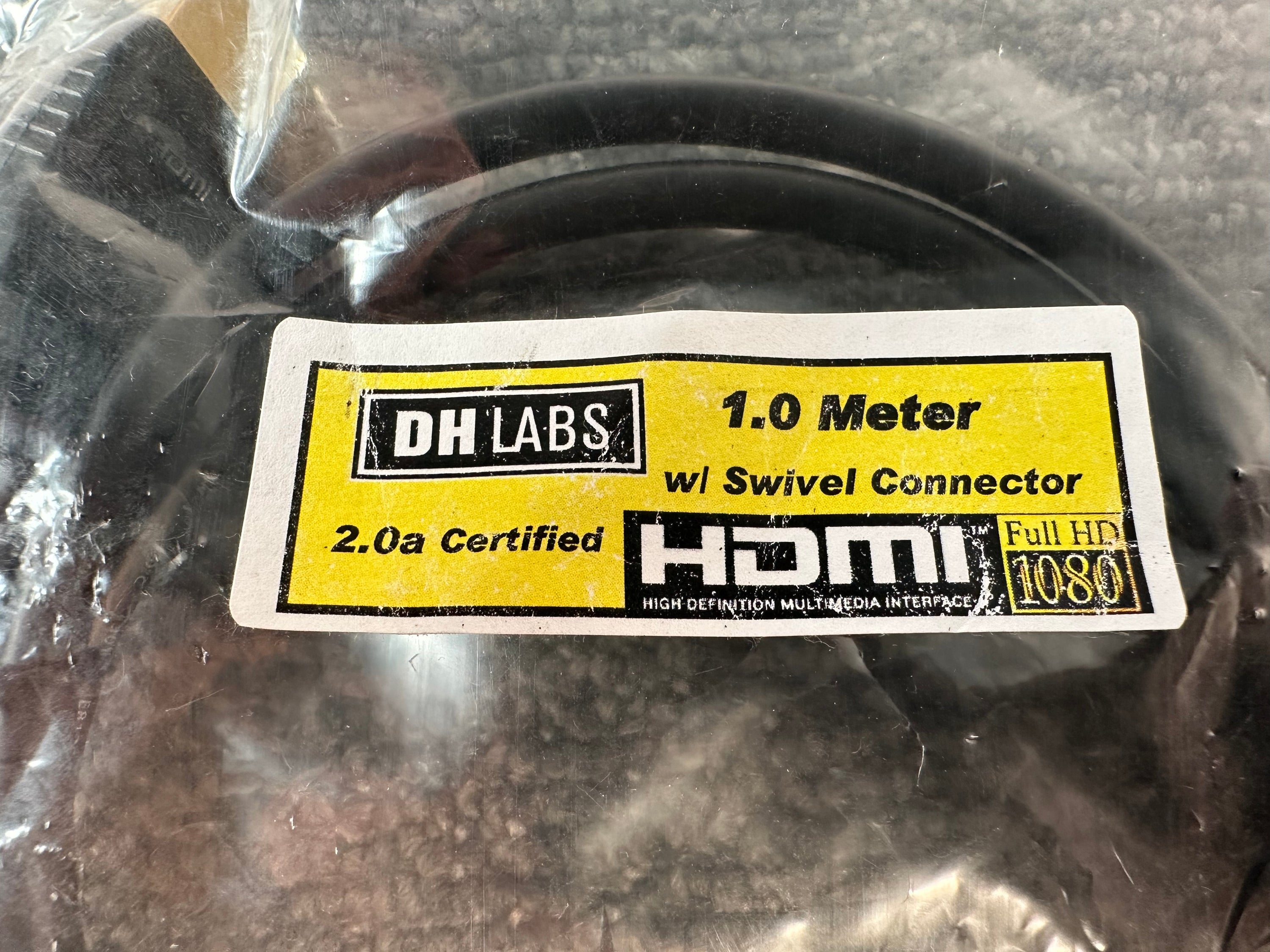 DH Labs HDMI W/Swivel Ends 2.0a Certified 1 Meter